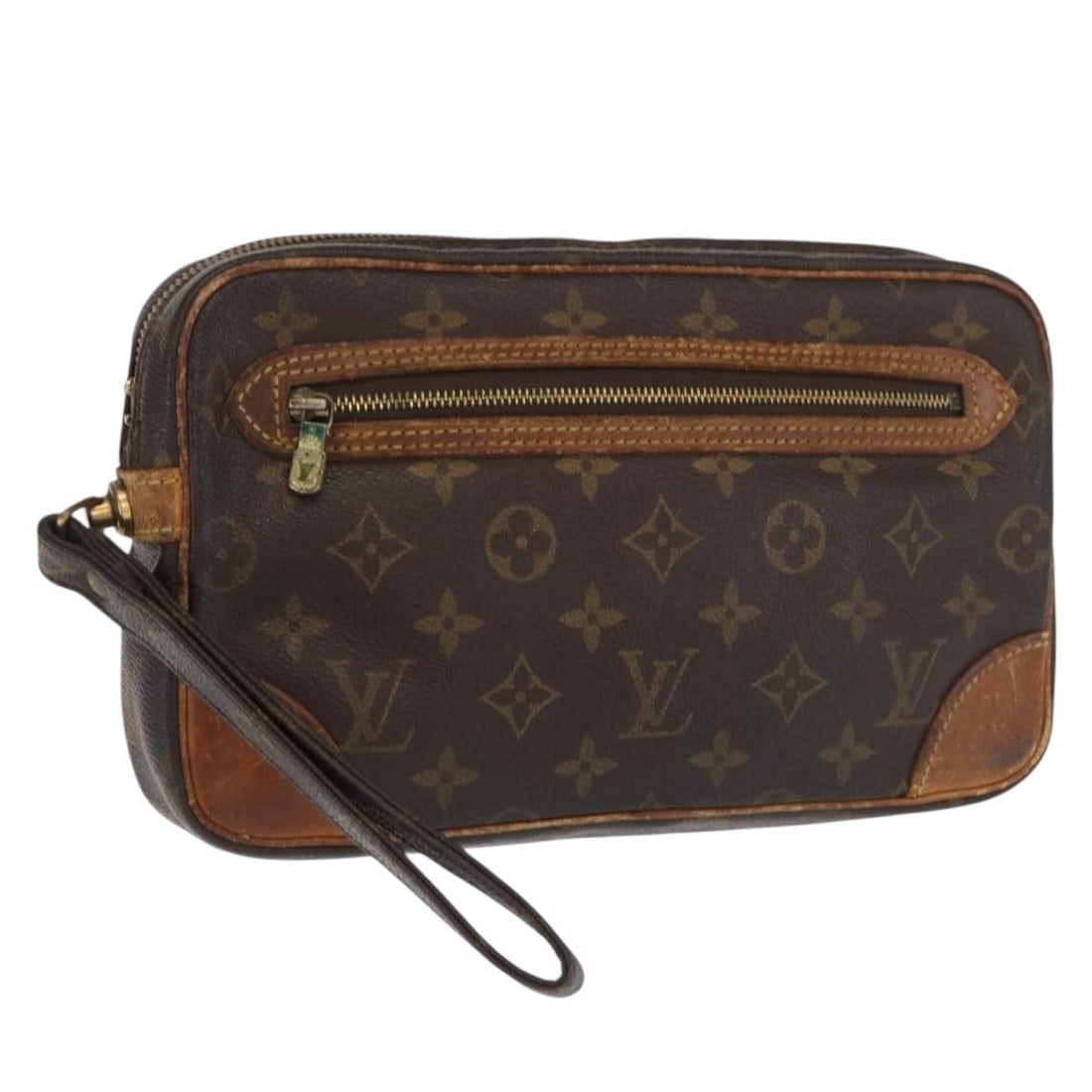 Louis Vuitton Marly Dragonne GM Monogram Canvas Clutch Bag M51825: Louis Vuitton Marly Dragonne GM Monogram Canvas Clutch Bag M51825 This is a Louis Vuitton Monogram Marly Dragonne GM clutch bag crafted from signature monogram canvas. The bag is made in France and fe