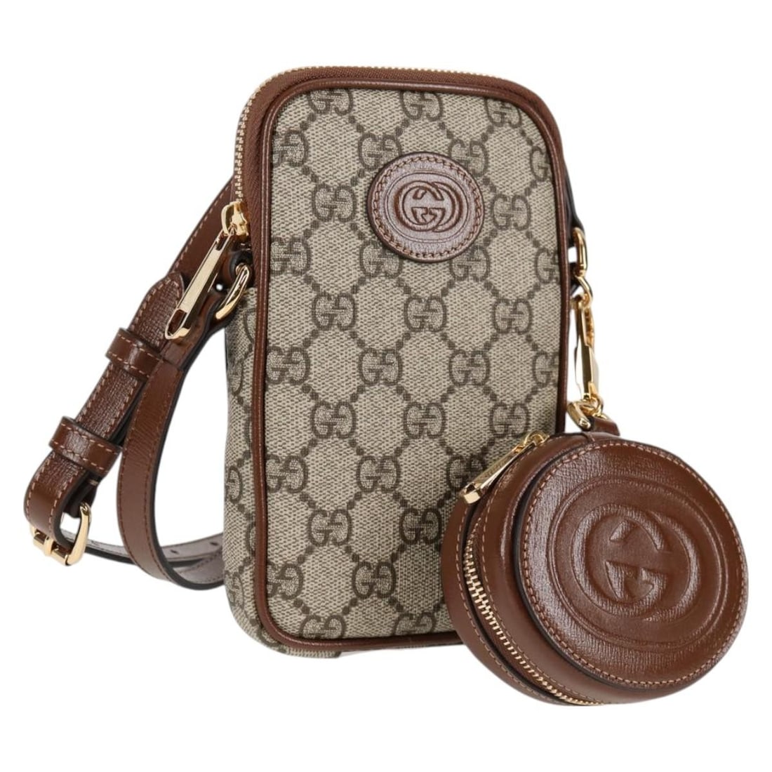 GUCCI GG Supreme Beige Gold PVC Shoulder Bag 700959 Auth Italy: GUCCI GG Supreme Beige Gold PVC Shoulder Bag 700959 Auth Italy Elevate your accessory collection with this authentic GUCCI GG Supreme Shoulder Bag, crafted in Italy. This stylish shoulder bag features