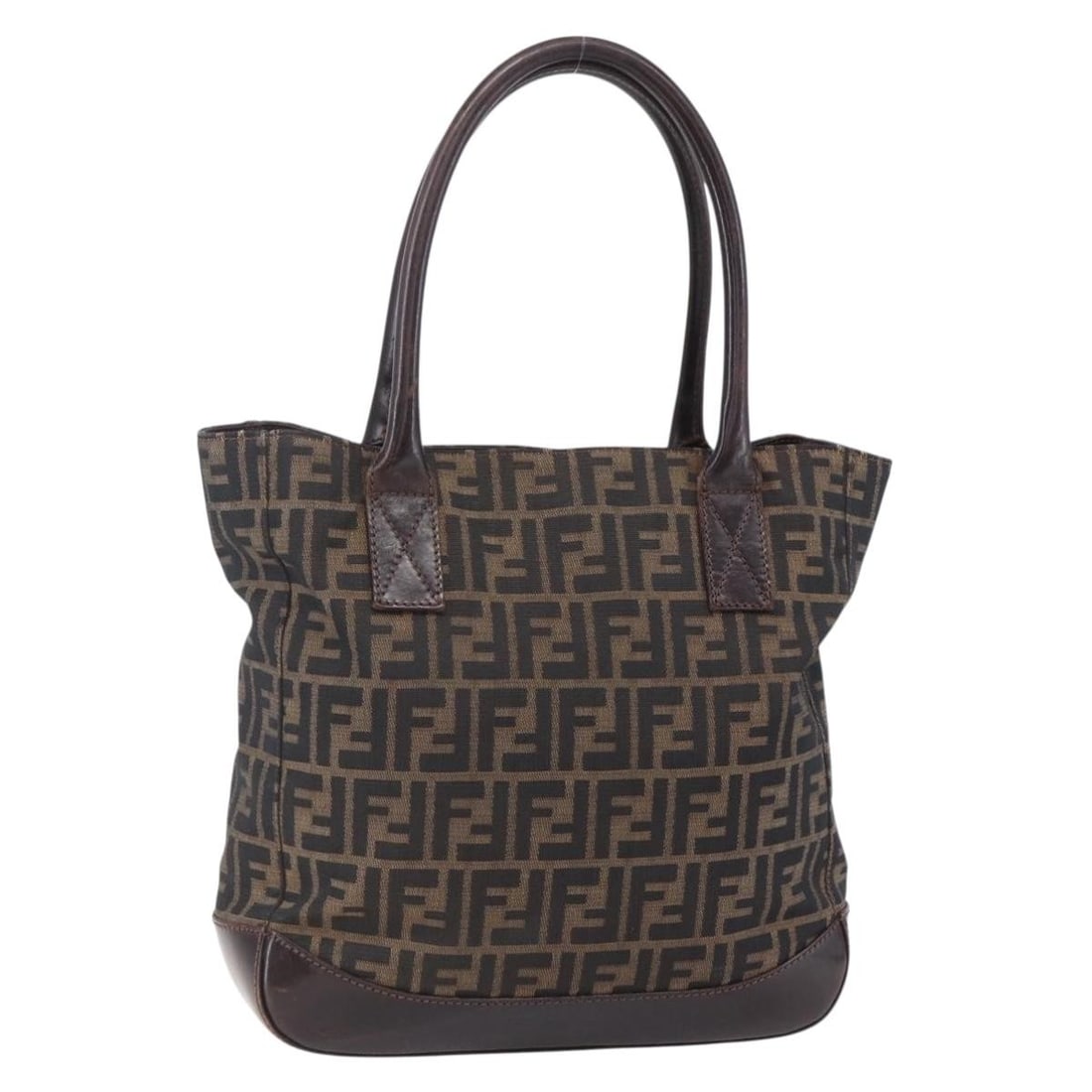 FENDI Zucca Canvas Tote Bag Black Brown Italy Auth: FENDI Zucca Canvas Tote Bag Black Brown Italy Auth This authentic FENDI Zucca Canvas Tote Bag combines a chic design with practical functionality, making it a perfect accessory for any occasion. Craft