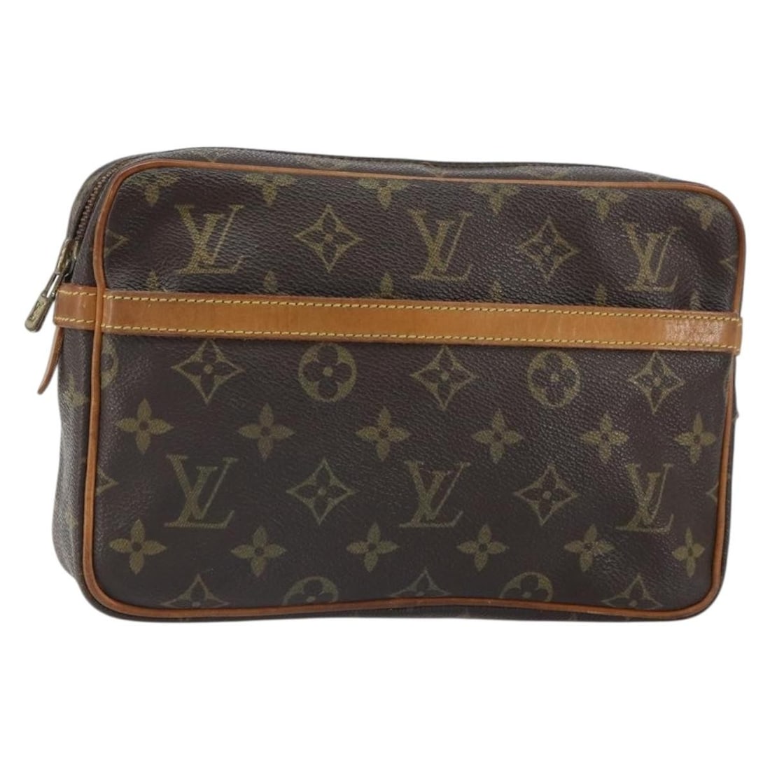 Louis Vuitton Compiegne 23 Monogram Canvas Clutch Bag M51847: Louis Vuitton Compiegne 23 Monogram Canvas Clutch Bag M51847 This Louis Vuitton Compiegne 23 clutch bag features the signature Monogram canvas and is crafted in France. The bag shows significant signs