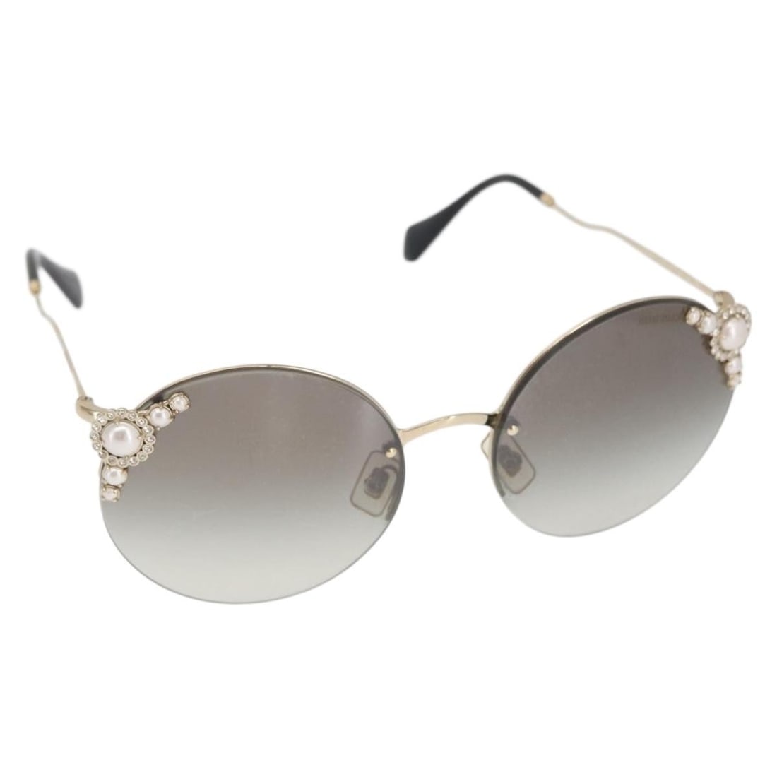 Gold Tone Metal Sunglasses by Miu Miu Model SMU52T with Case (1 of 17)
