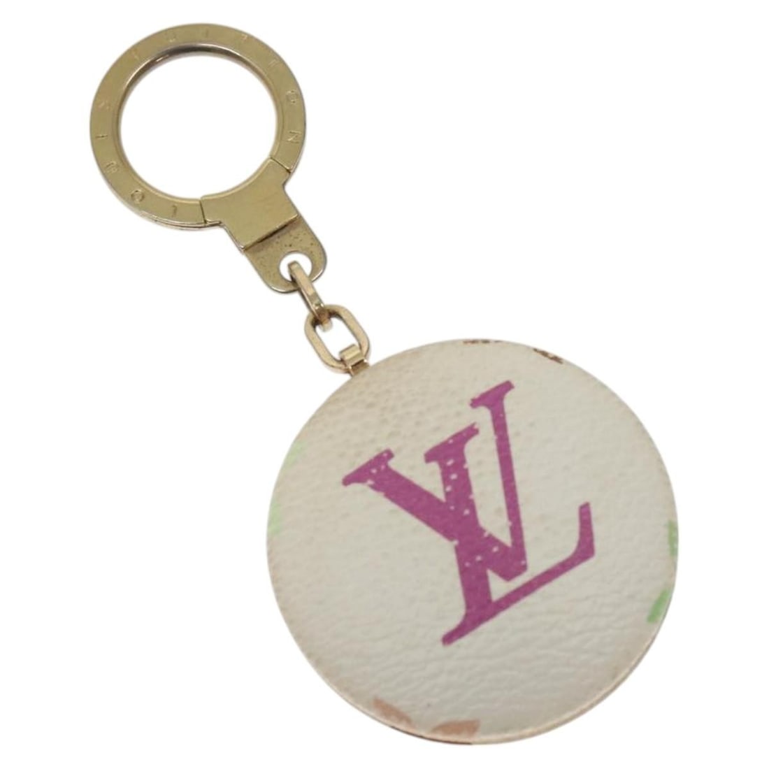 LOUIS VUITTON Monogram Multicolor Astropill Charm White M51911 Auth (1 of 7)