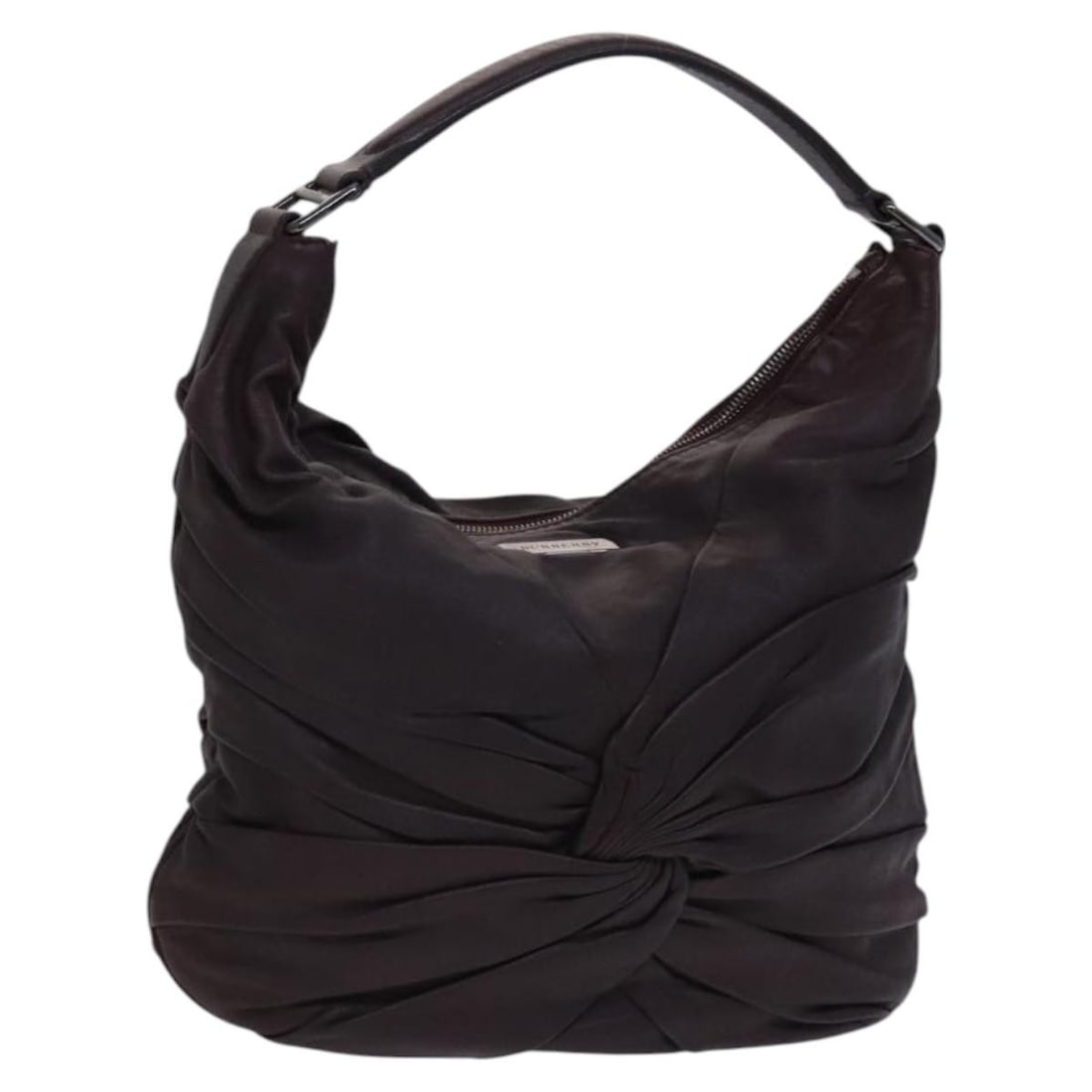 Burberry Brown Leather Shoulder Bag Made in Italy: Burberry Brown Leather Shoulder Bag Made in Italy Elevate your accessory collection with this Burberry Shoulder Bag, crafted from premium leather in a rich brown hue. This stylish bag features a spaci