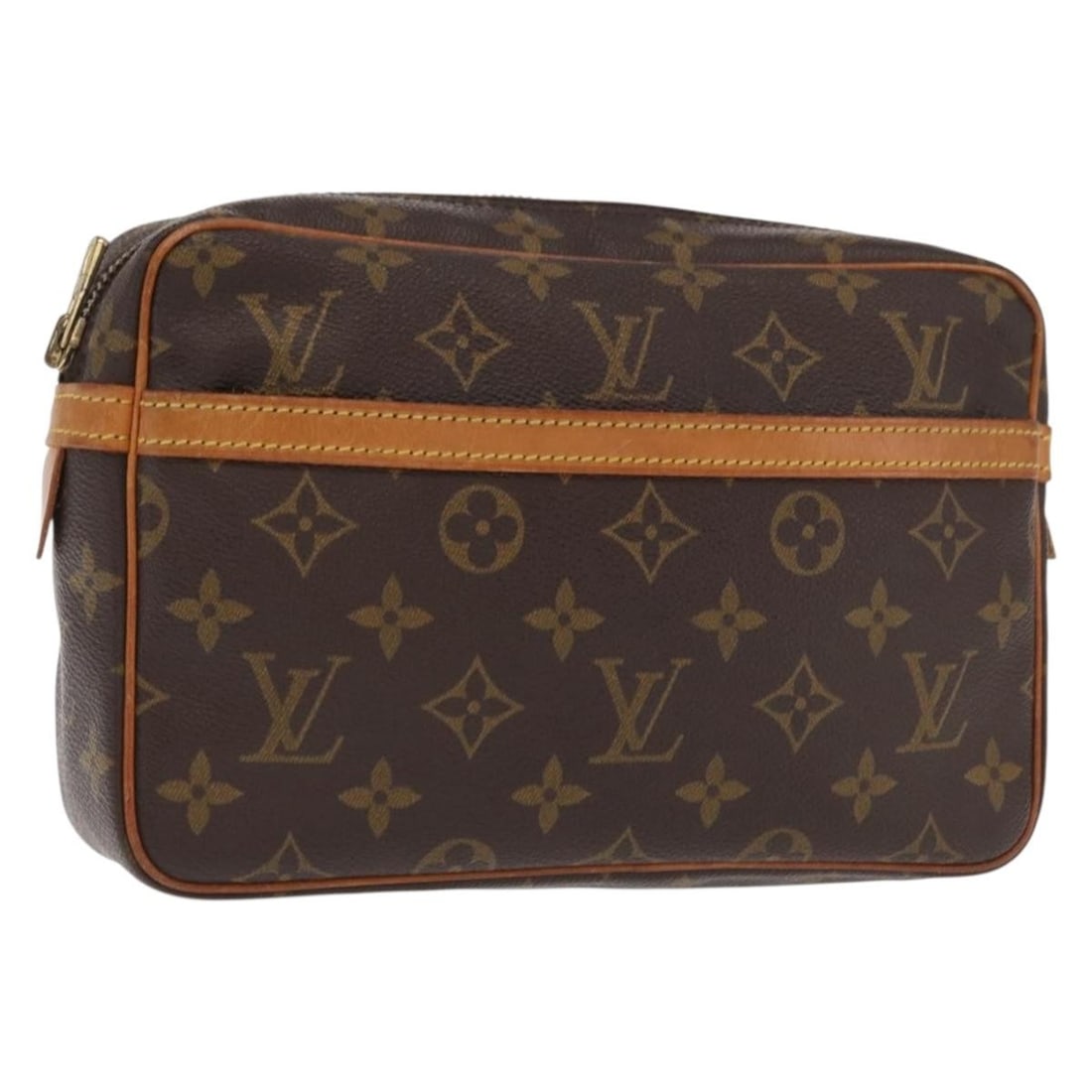 Louis Vuitton Compiegne 23 Monogram Canvas Clutch Bag M51847 France: Louis Vuitton Compiegne 23 Monogram Canvas Clutch Bag M51847 France This Louis Vuitton Monogram Compiegne 23 clutch bag features the brand's iconic monogram canvas in a compact silhouette. Made in Fra