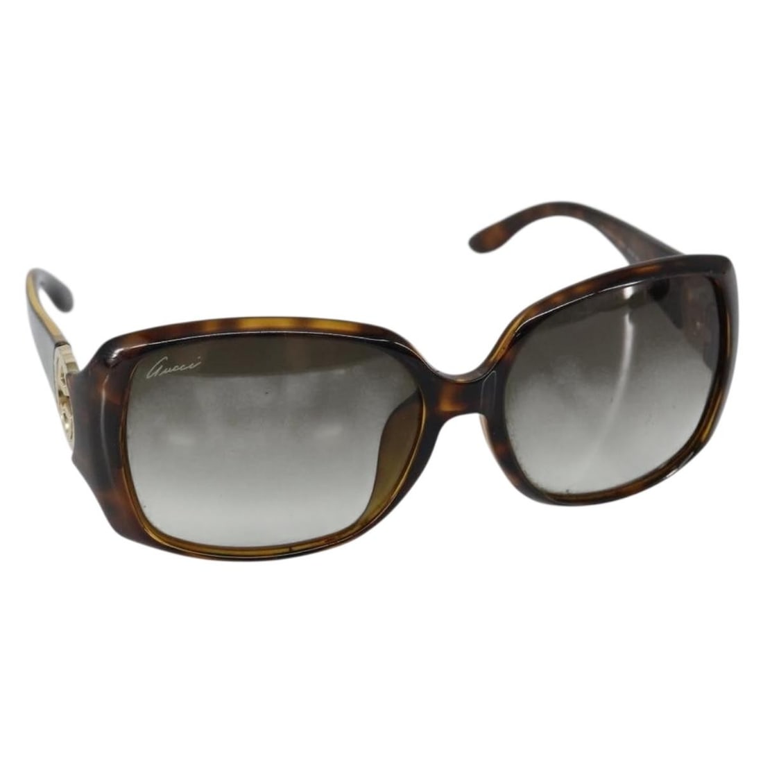 GUCCI Interlocking G Brown Plastic Sunglasses Made in Italy (1 of 11)