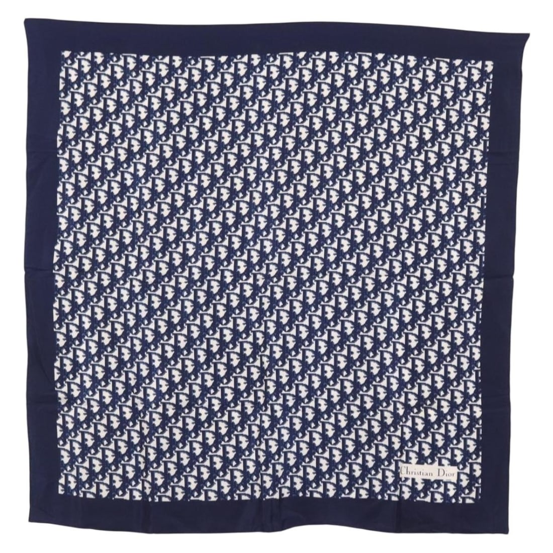 Silk Trotter Navy Scarf by Christian Dior 29.5 Inch Square (1 of 13)