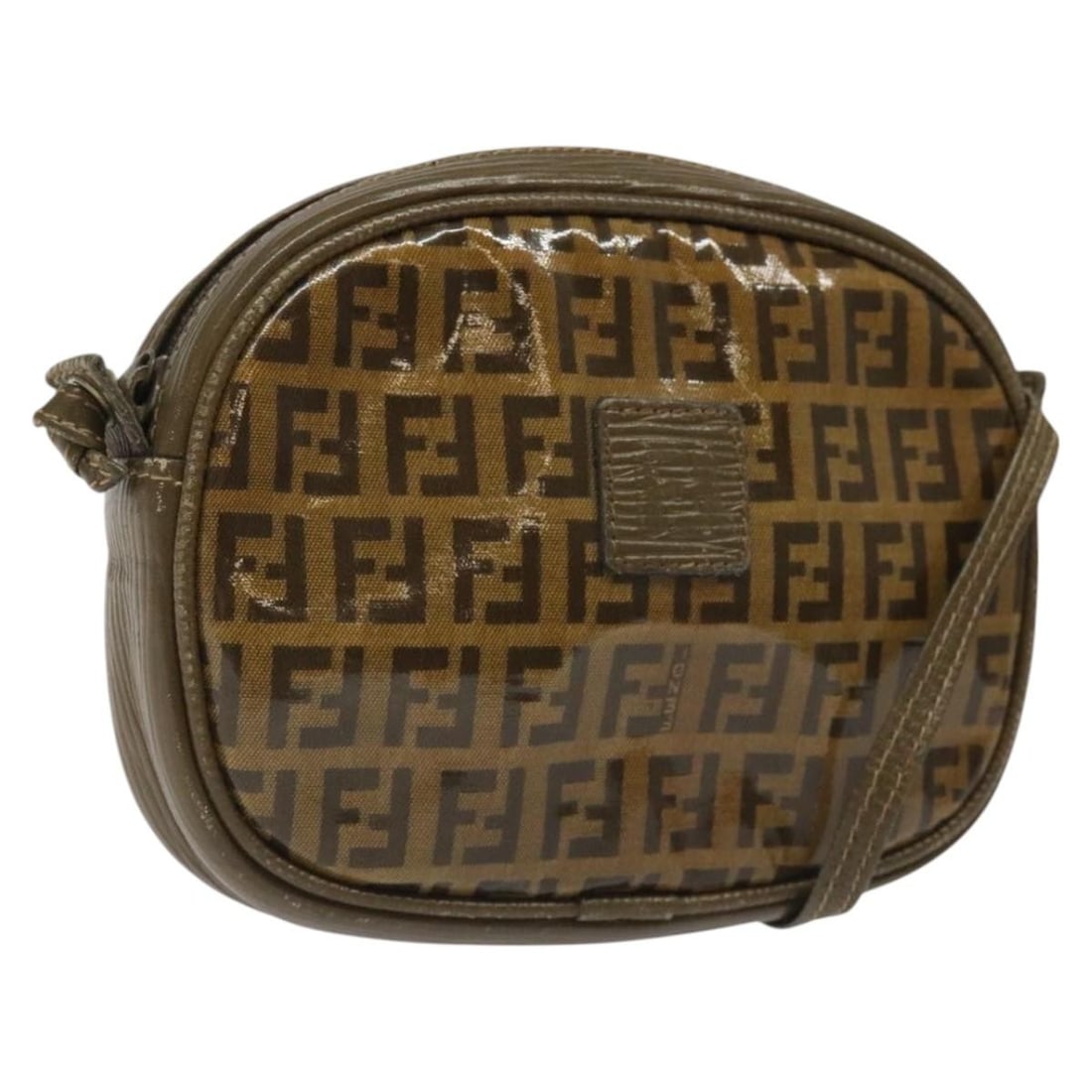 FENDI Brown Zucchino Canvas Shoulder Bag Made in Italy: FENDI Brown Zucchino Canvas Shoulder Bag Made in Italy Elevate your style with this authentic FENDI Zucchino Canvas Shoulder Bag. Crafted in Italy, this bag showcases a rich brown exterior made from d