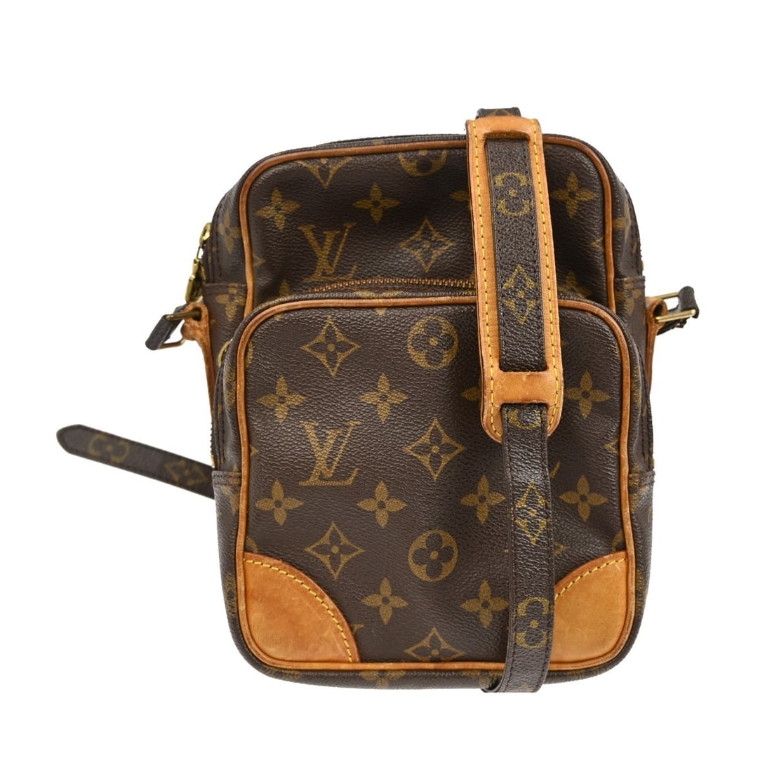 Louis Vuitton Amazone Monogram Canvas Crossbody Bag M45236: Louis Vuitton Amazone Monogram Canvas Crossbody Bag M45236 This Louis Vuitton Amazone crossbody bag features the iconic Monogram canvas leather exterior with brown accents. It has a medium size with a