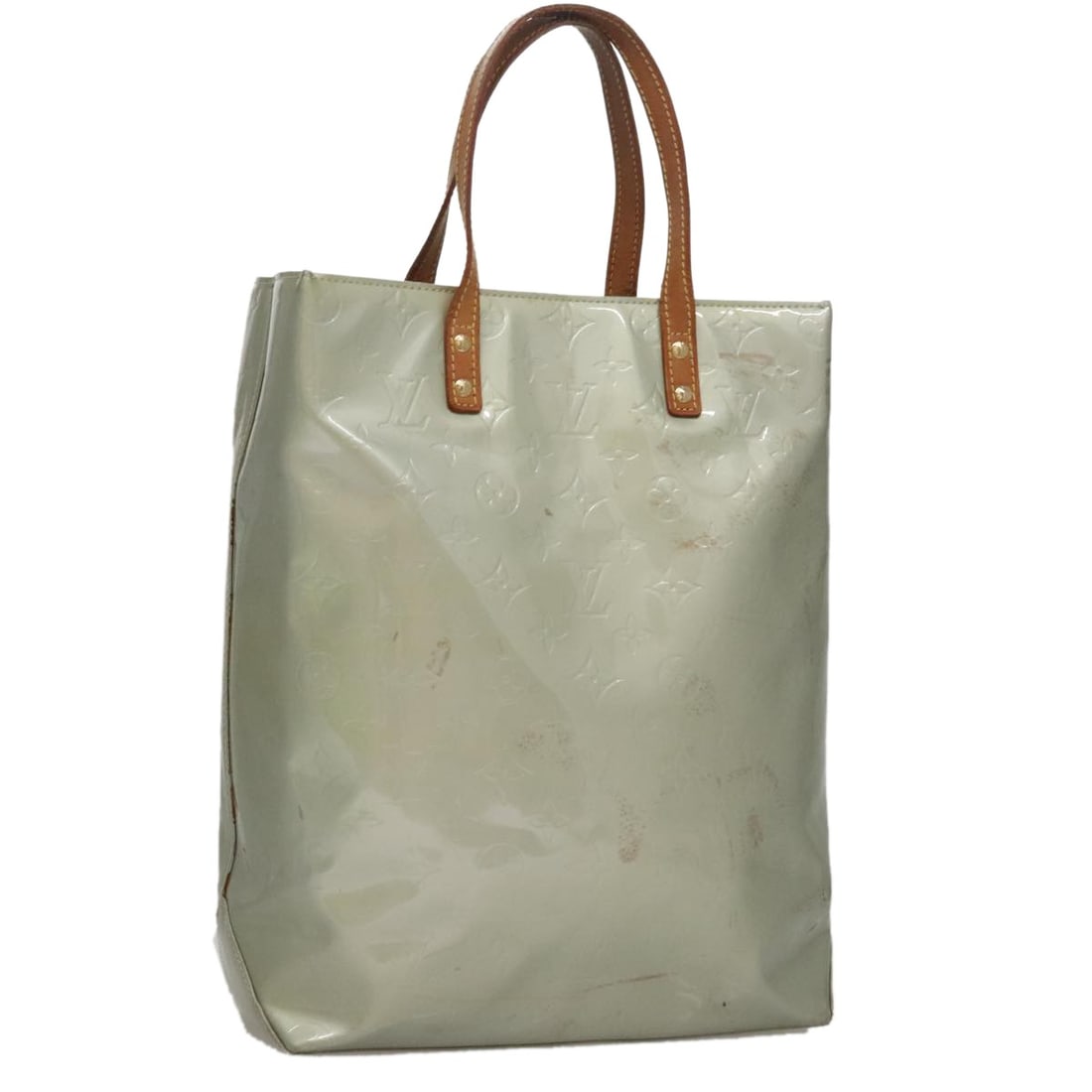 Louis Vuitton Monogram Vernis Reade MM Hand Bag Gris M91142 Authentic France: Louis Vuitton Monogram Vernis Reade MM Hand Bag Gris M91142 Authentic France This LOUIS VUITTON Monogram Vernis Reade MM Hand Bag in Gris is a stylish accessory that embodies luxury and sophistication