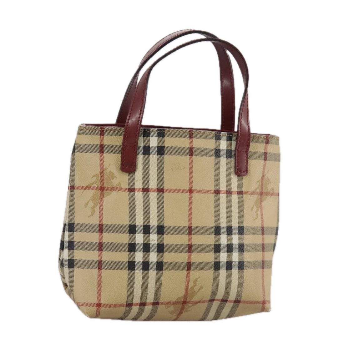 Burberry Nova Check Hand Bag Beige PVC Leather Made in Italy: Burberry Nova Check Hand Bag Beige PVC Leather Made in Italy This BURBERRY Nova Check Hand Bag is crafted from durable PVC leather in a sophisticated beige color. Designed in Italy, it features a stru
