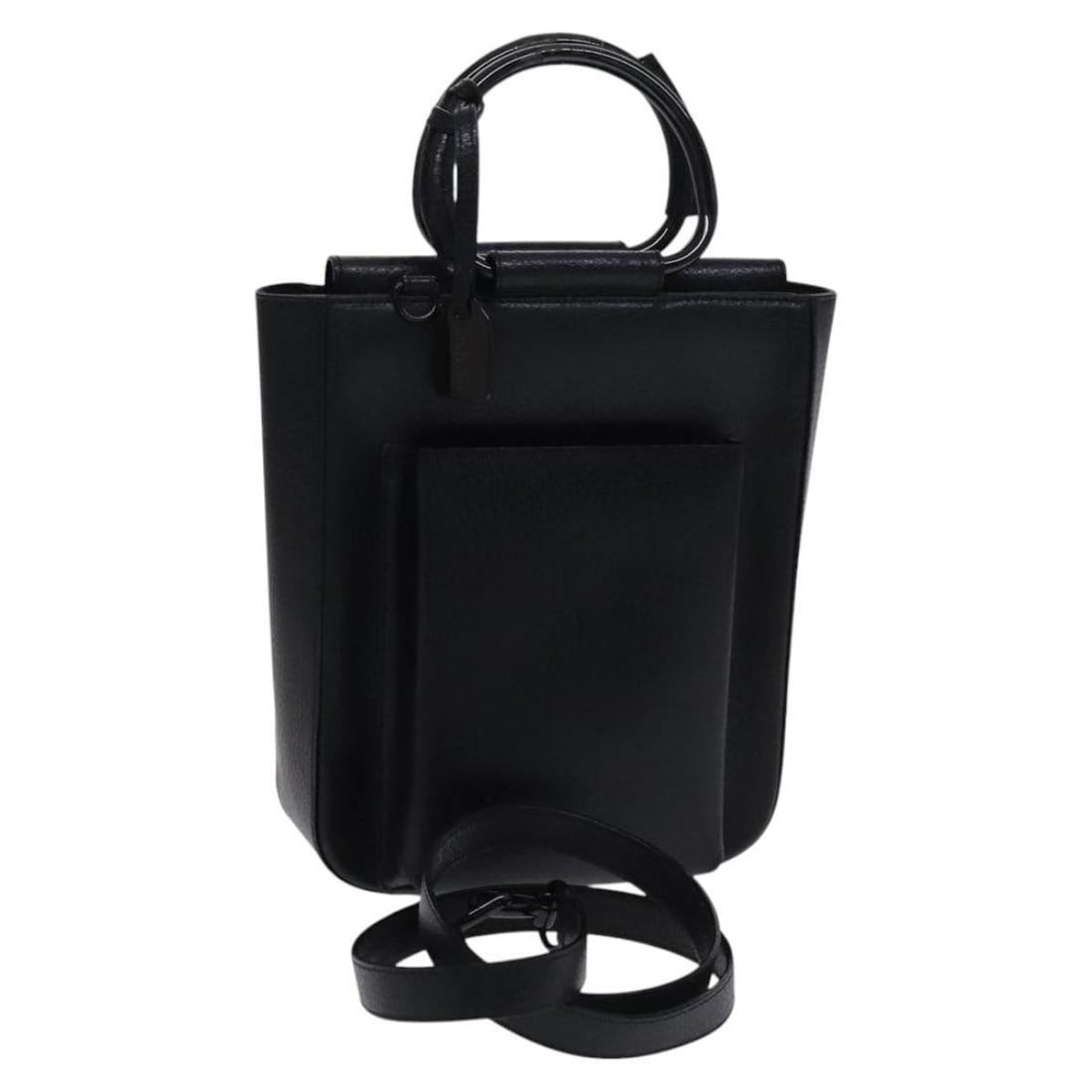 GUCCI Black Leather Hand Bag 2way Italy Auth BD1169: GUCCI Black Leather Hand Bag 2way Italy Auth BD1169 This authentic GUCCI handbag is crafted from high-quality leather in a classic black color. Designed for versatility, it can be worn as a shoulder b