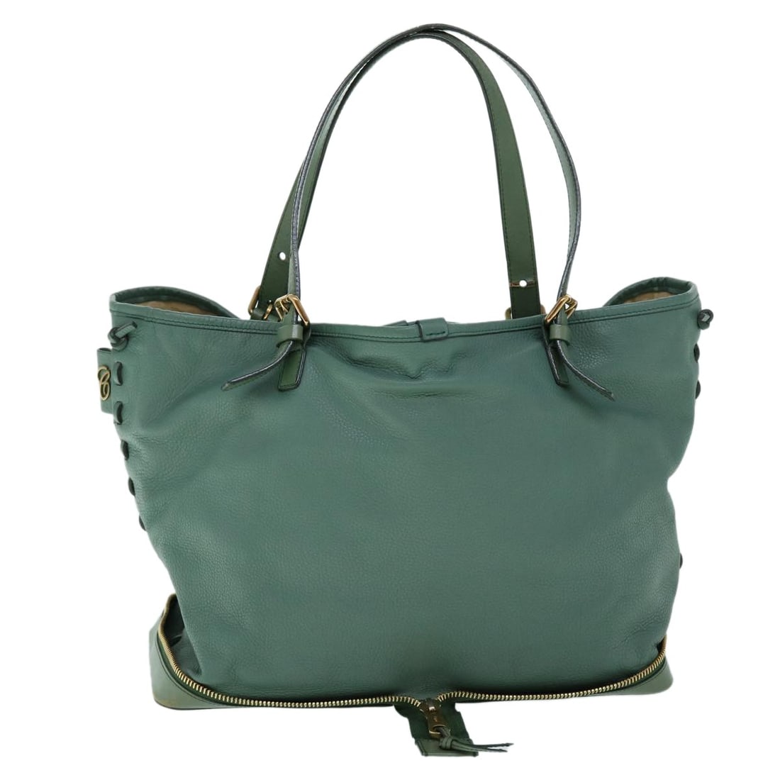 Chloe Green Leather Tote Bag Authentic (1 of 18)