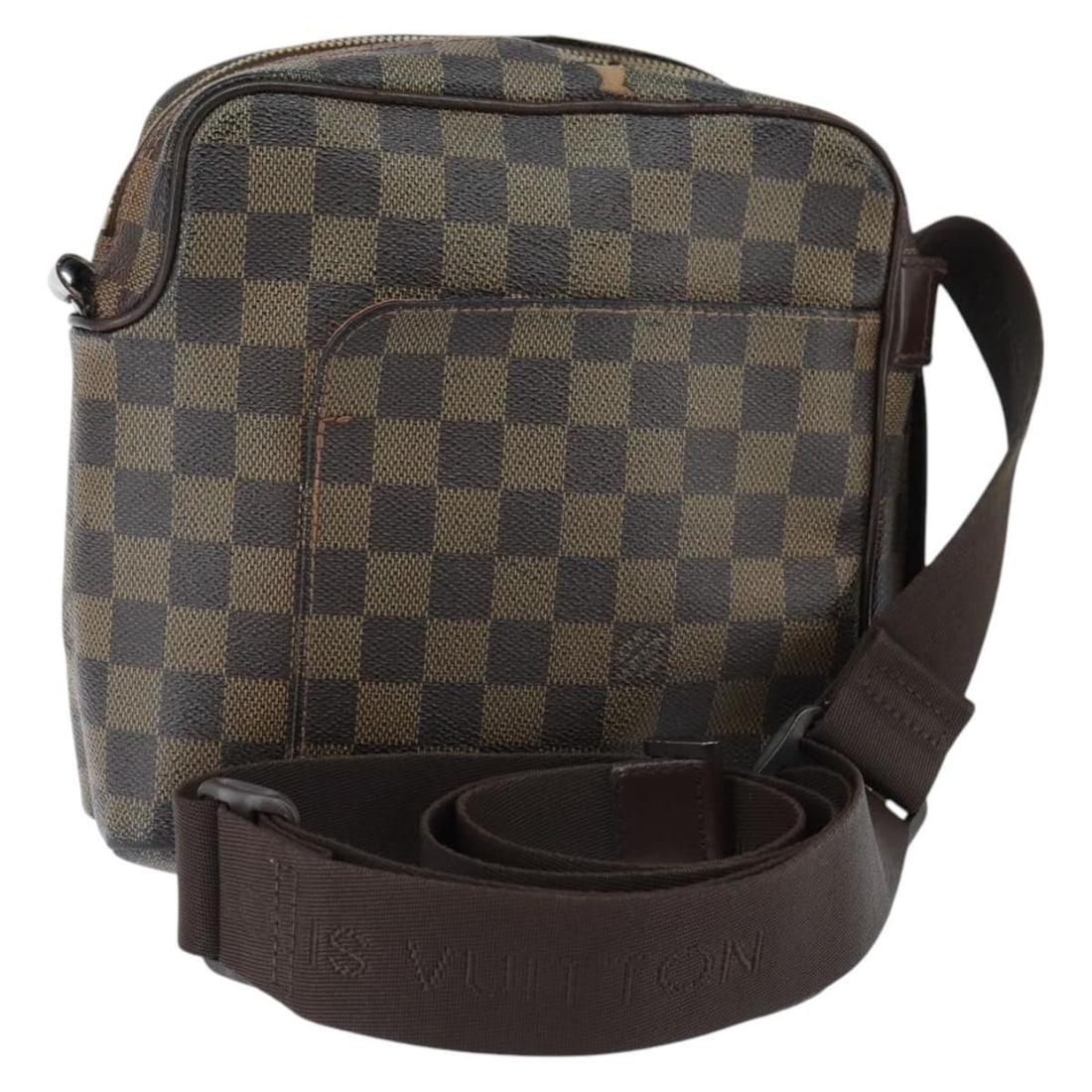 LOUIS VUITTON Damier Ebene Olaf PM Shoulder Bag N41442 Auth: LOUIS VUITTON Damier Ebene Olaf PM Shoulder Bag N41442 Auth This LOUIS VUITTON Damier Ebene Olaf PM Shoulder Bag is a stylish accessory crafted from iconic Damier Ebene canvas. Perfect for everyday us