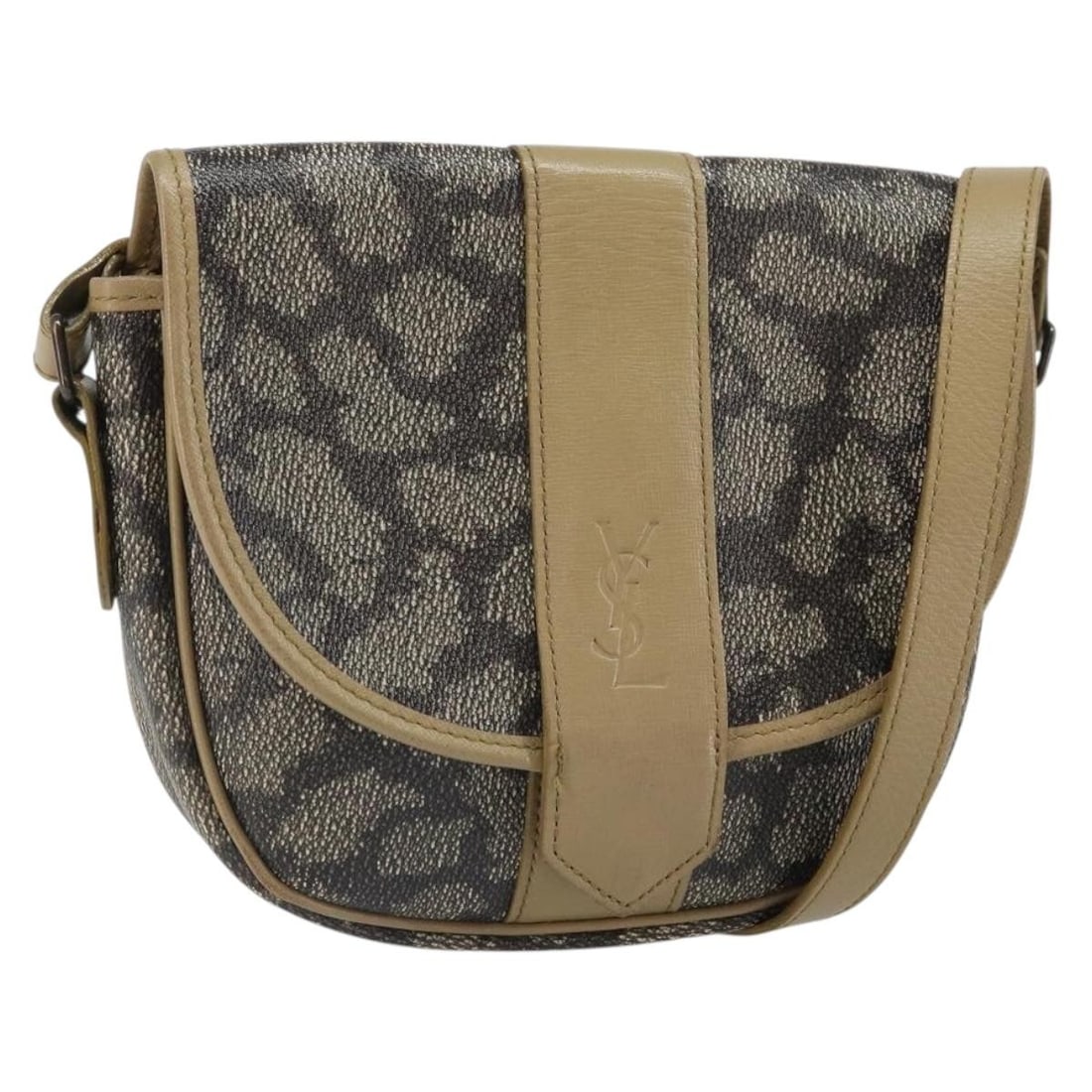 Brown Leather Saint Laurent Shoulder Bag with Adjustable Strap: Brown Leather Saint Laurent Shoulder Bag with Adjustable Strap This SAINT LAURENT shoulder bag features a brown leather exterior and a classic, compact silhouette. The bag is designed for shoulder car