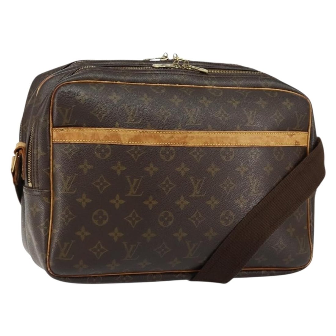 LOUIS VUITTON Monogram Reporter GM Shoulder Bag M45252 Auth SP0070: LOUIS VUITTON Monogram Reporter GM Shoulder Bag M45252 Auth SP0070 This LOUIS VUITTON Monogram Reporter GM Shoulder Bag (Model M45252) is a stylish accessory crafted in France from durable monogram ca