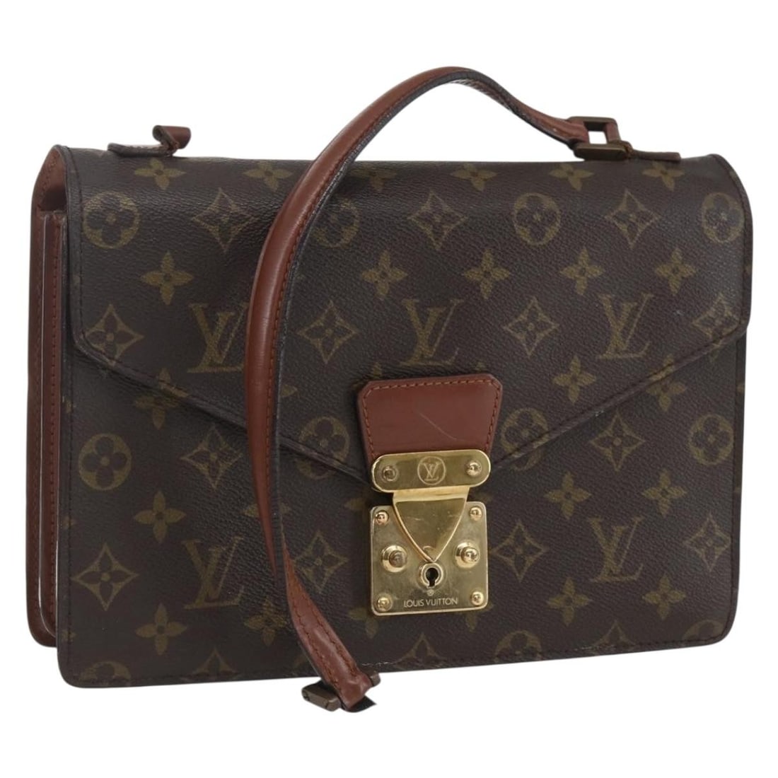 LOUIS VUITTON Monogram Concorde Hand Bag M51190 Auth MI921: LOUIS VUITTON Monogram Concorde Hand Bag M51190 Auth MI921 This authentic LOUIS VUITTON Monogram Concorde Hand Bag (Model: M51190) is a stylish accessory crafted from durable Monogram Canvas, showcasi