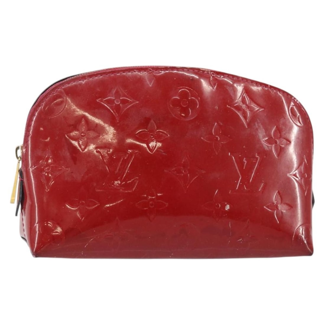 Louis Vuitton Vernis Pochette Cosmetic Pouch Rouge Grunadine M91746 (1 of 18)