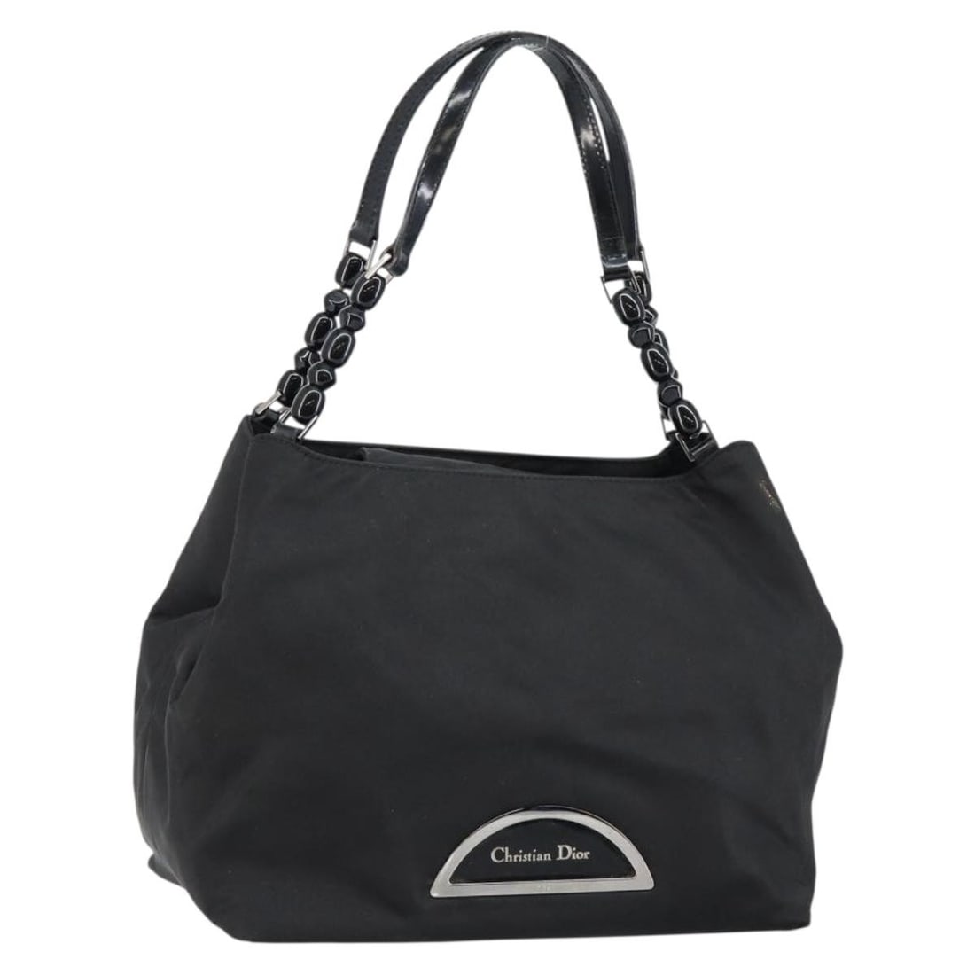 Christian Dior Maris Pearl Black Nylon Hand Bag Italy Auth: Christian Dior Maris Pearl Black Nylon Hand Bag Italy Auth Introducing the Christian Dior Maris Pearl Hand Bag, a stylish and sophisticated accessory crafted in Italy. This elegant handbag is made fro