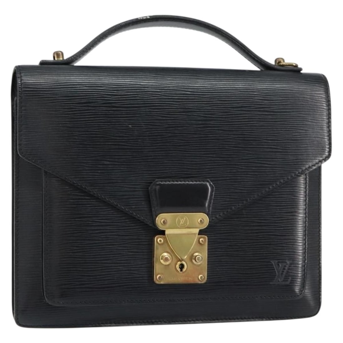LOUIS VUITTON Epi Monceau 28 Hand Bag Black M52122 Authentic (1 of 18)