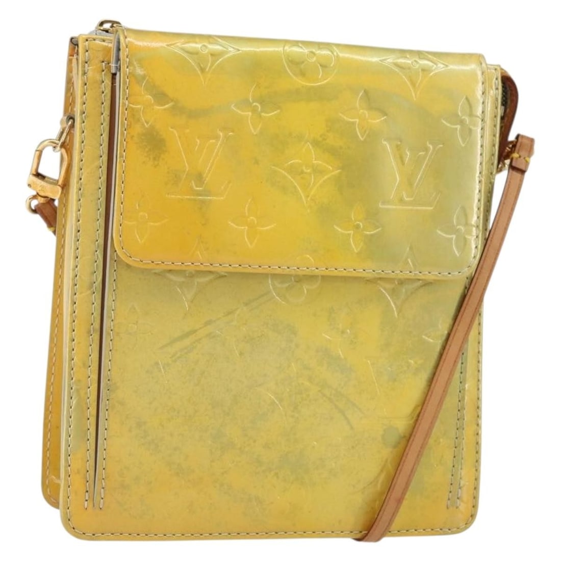 LOUIS VUITTON Monogram Vernis Motto Accessory Pouch Gris M91030 Made in France: LOUIS VUITTON Monogram Vernis Motto Accessory Pouch Gris M91030 Made in France Discover the LOUIS VUITTON Monogram Vernis Motto Accessory Pouch in a sophisticated Gris color. Crafted in France from hi