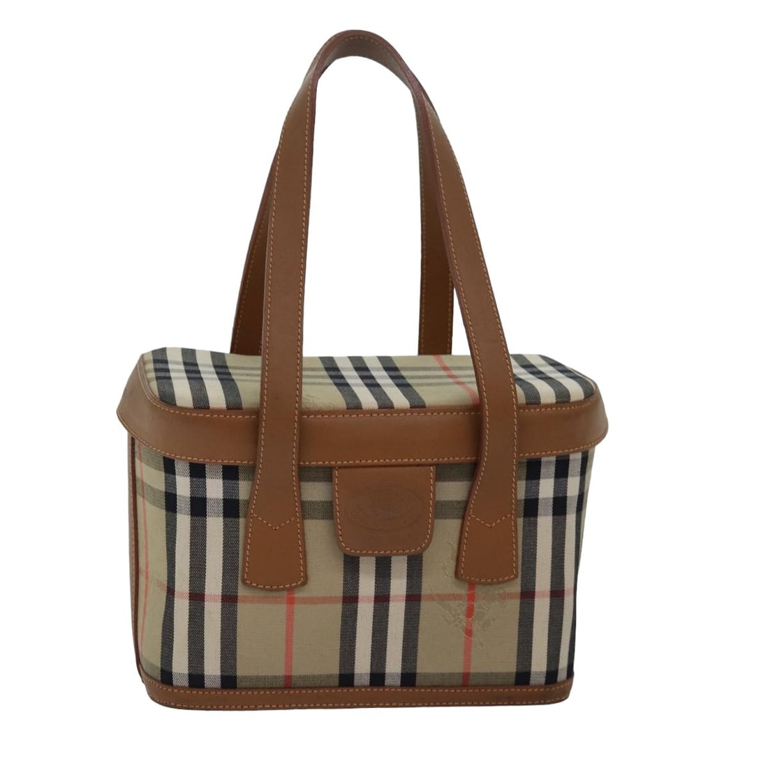 Burberrys Beige Nova Check Canvas Hand Bag Made in Italy: Burberrys Beige Nova Check Canvas Hand Bag Made in Italy This authentic Burberrys Nova Check Hand Bag is a stylish accessory crafted from durable canvas in a classic beige color. The bag features a co