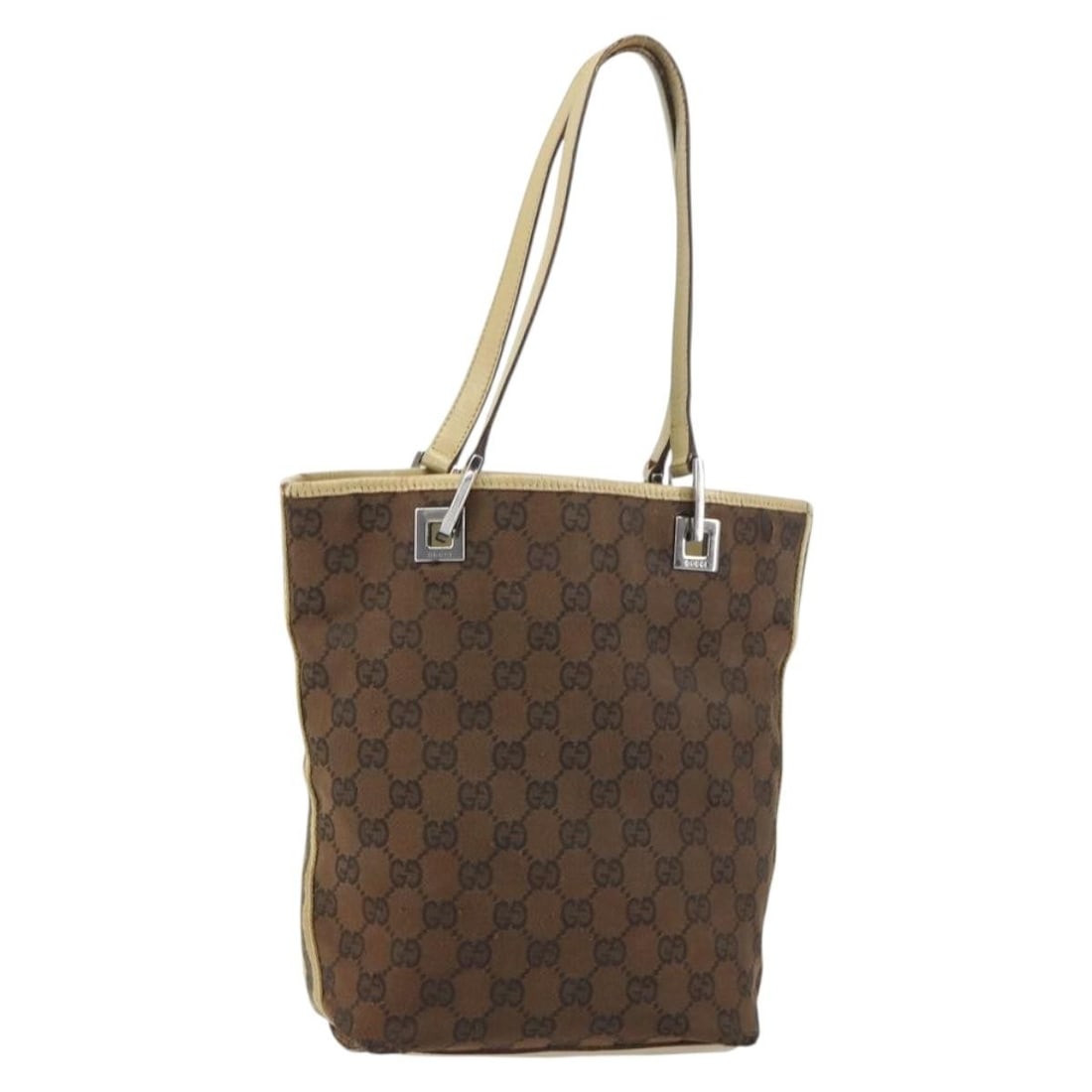 Beige and Gold GG Canvas Gucci 31244 Tote Bag from Italy (1 of 18)