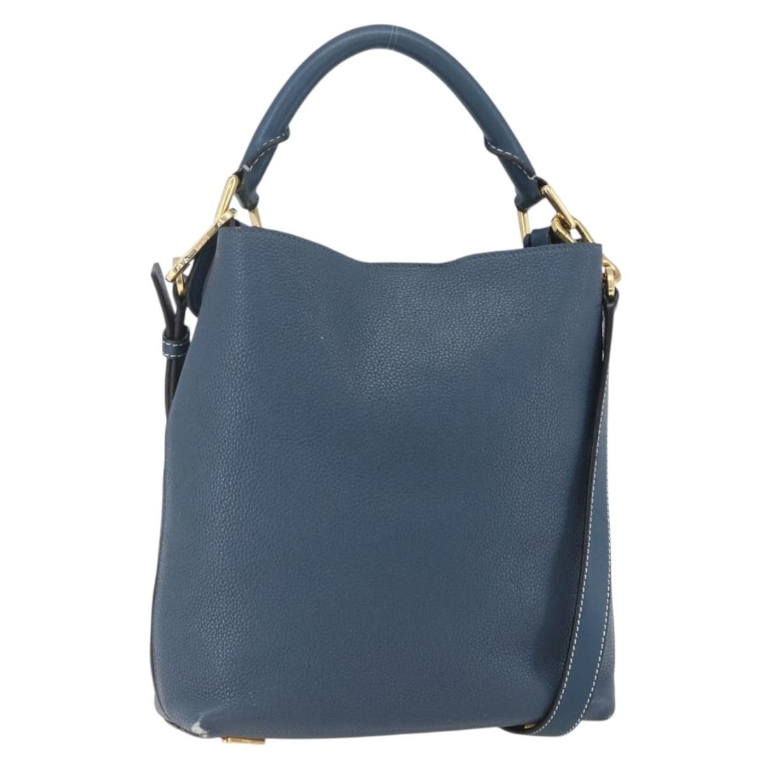 Loewe Blue and Gold Leather Shoulder Bag from Spain (1 of 18)