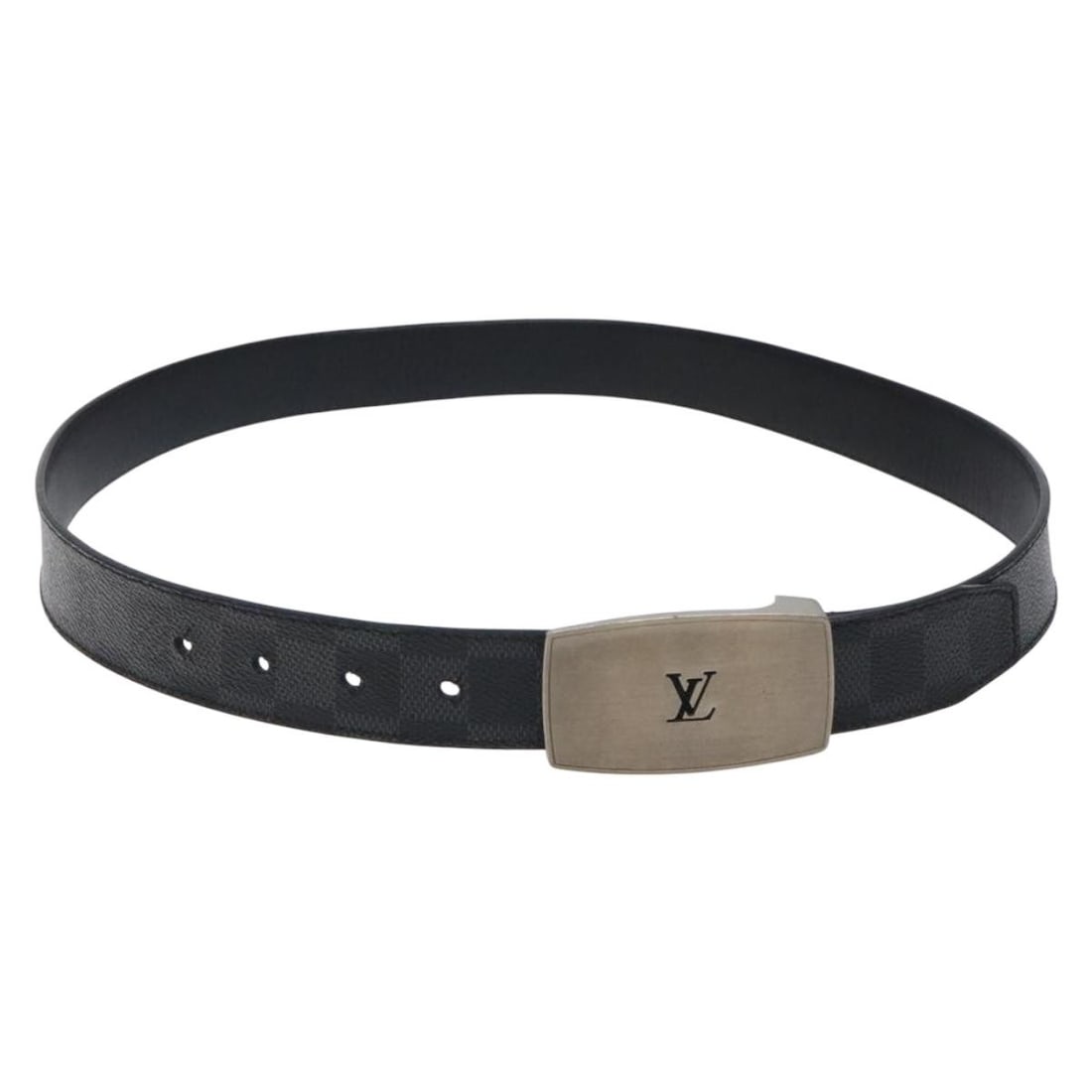 LOUIS VUITTON Damier Graphite Belt 38.2in Auth CA2120: LOUIS VUITTON Damier Graphite Belt 38.2in Auth CA2120 Introducing the LOUIS VUITTON Damier Graphite Belt, a sophisticated accessory that combines style and functionality. Crafted from durable Damier G