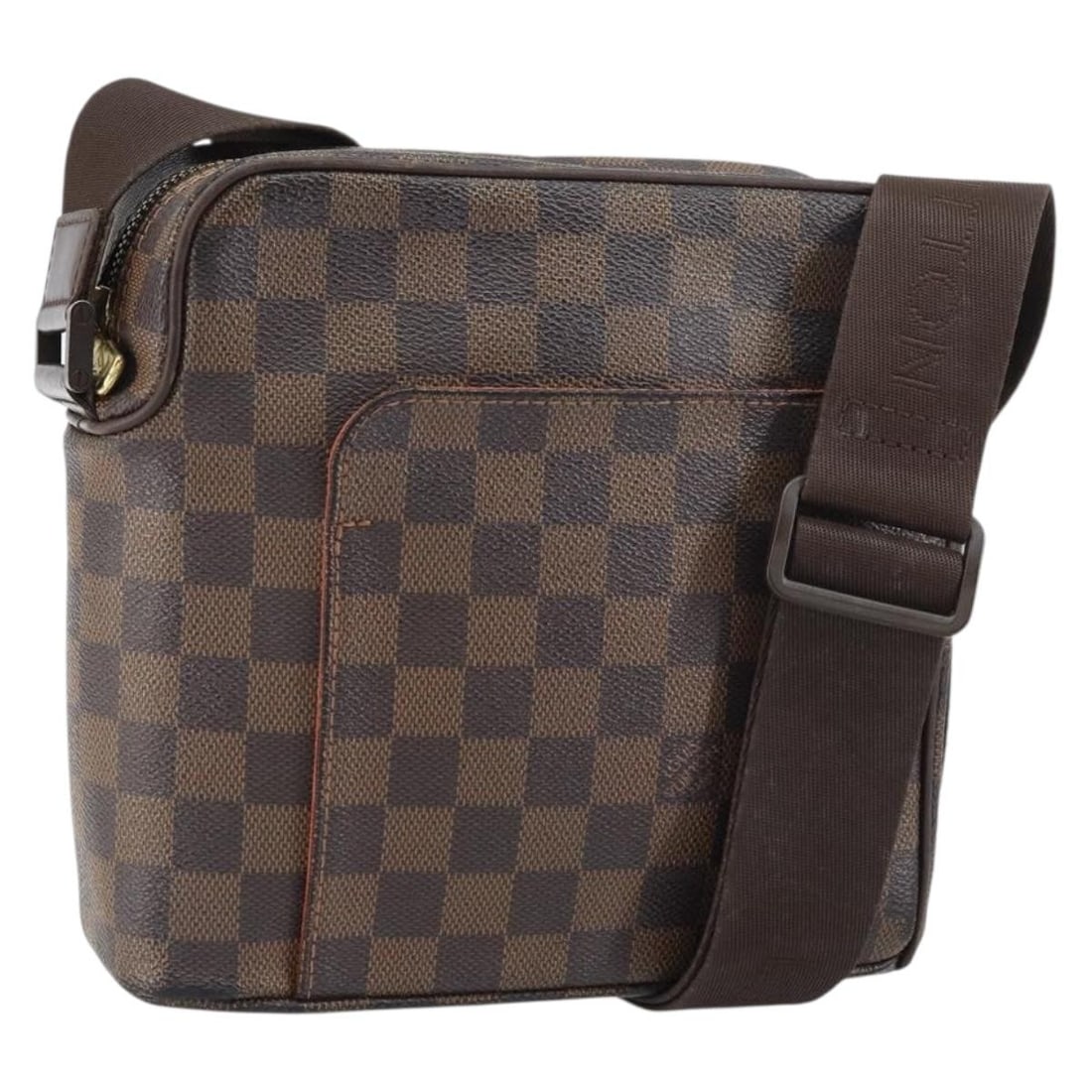 Louis Vuitton Olaf PM Damier Ebene Canvas Shoulder Bag N41442 France: Louis Vuitton Olaf PM Damier Ebene Canvas Shoulder Bag N41442 France This is a Louis Vuitton Olaf PM shoulder bag crafted from Damier Ebene canvas. The bag features an adjustable shoulder strap and a