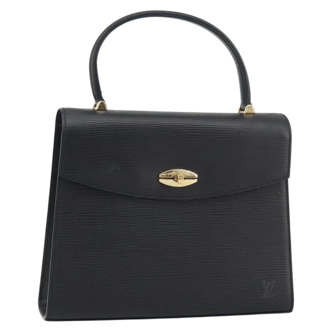 Louis Vuitton Malesherbes Black Epi Leather Handbag Model M52372: Louis Vuitton Malesherbes Black Epi Leather Handbag Model M52372 This Louis Vuitton Epi Malesherbes handbag features durable black Epi leather with a structured silhouette. Made in France, the bag is