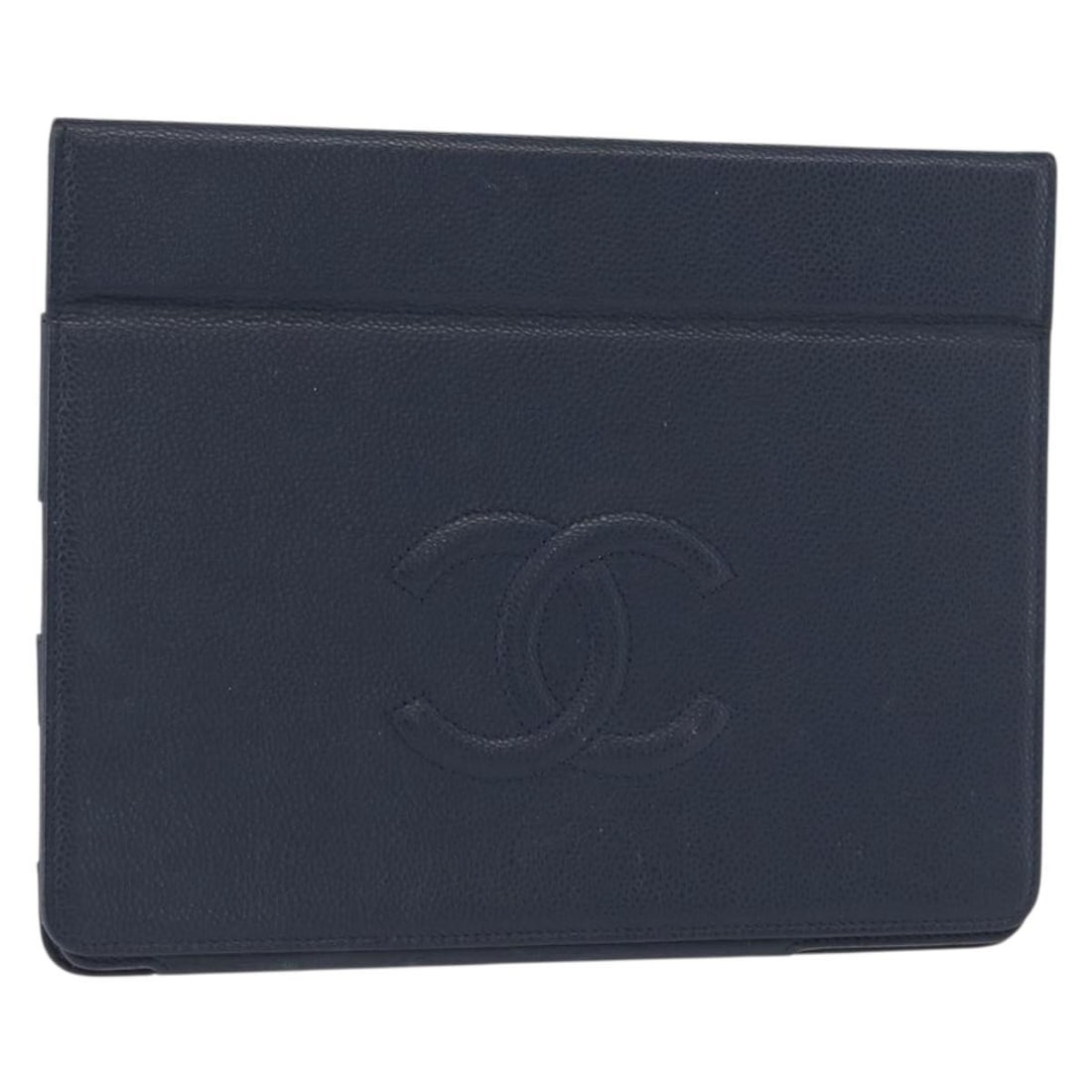 CHANEL Navy Caviar Skin iPad Case Auth BA8862 Made in Italy (1 of 18)