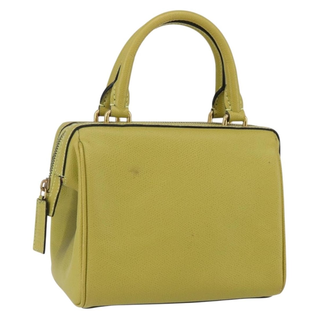 CELINE Yellow Gold Leather Handbag Made in Italy: CELINE Yellow Gold Leather Handbag Made in Italy This CELINE handbag is crafted from leather in a yellow and gold tone. Made in Italy, the bag features a structured silhouette with a top handle and is