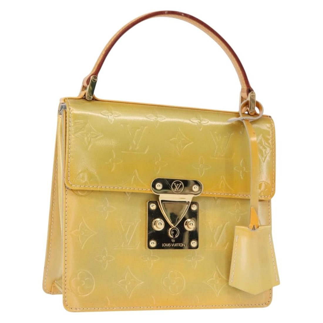 LOUIS VUITTON Monogram Vernis Spring Street Hand Bag Gris M91029 Auth: LOUIS VUITTON Monogram Vernis Spring Street Hand Bag Gris M91029 Auth This authentic LOUIS VUITTON Monogram Vernis Spring Street Hand Bag in Gris showcases the iconic luxury of the brand. Crafted from