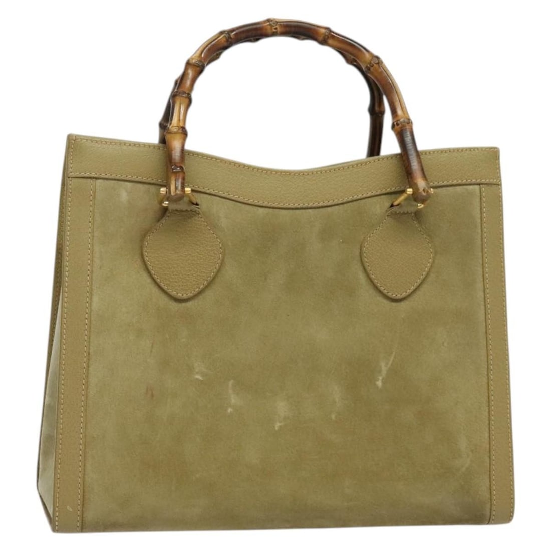 GUCCI Bamboo Hand Bag Suede Leather Green Gold 002 853 0260 Auth: GUCCI Bamboo Hand Bag Suede Leather Green Gold 002 853 0260 Auth Introducing the GUCCI Bamboo Hand Bag, a luxurious accessory crafted from high-quality suede leather in a stunning green and gold color