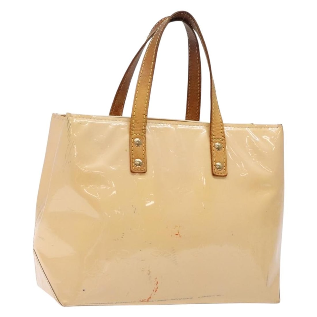 LOUIS VUITTON Monogram Vernis Reade PM Handbag Marshmallow Pink M91306 Auth (1 of 18)