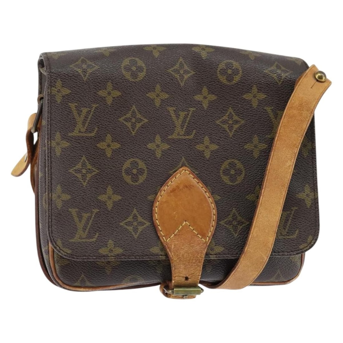 LOUIS VUITTON Monogram Cartouchiere MM Shoulder Bag M51253 Made in France: LOUIS VUITTON Monogram Cartouchiere MM Shoulder Bag M51253 Made in France This authentic LOUIS VUITTON Monogram Cartouchiere MM Shoulder Bag is a stylish accessory crafted in France from durable Monog