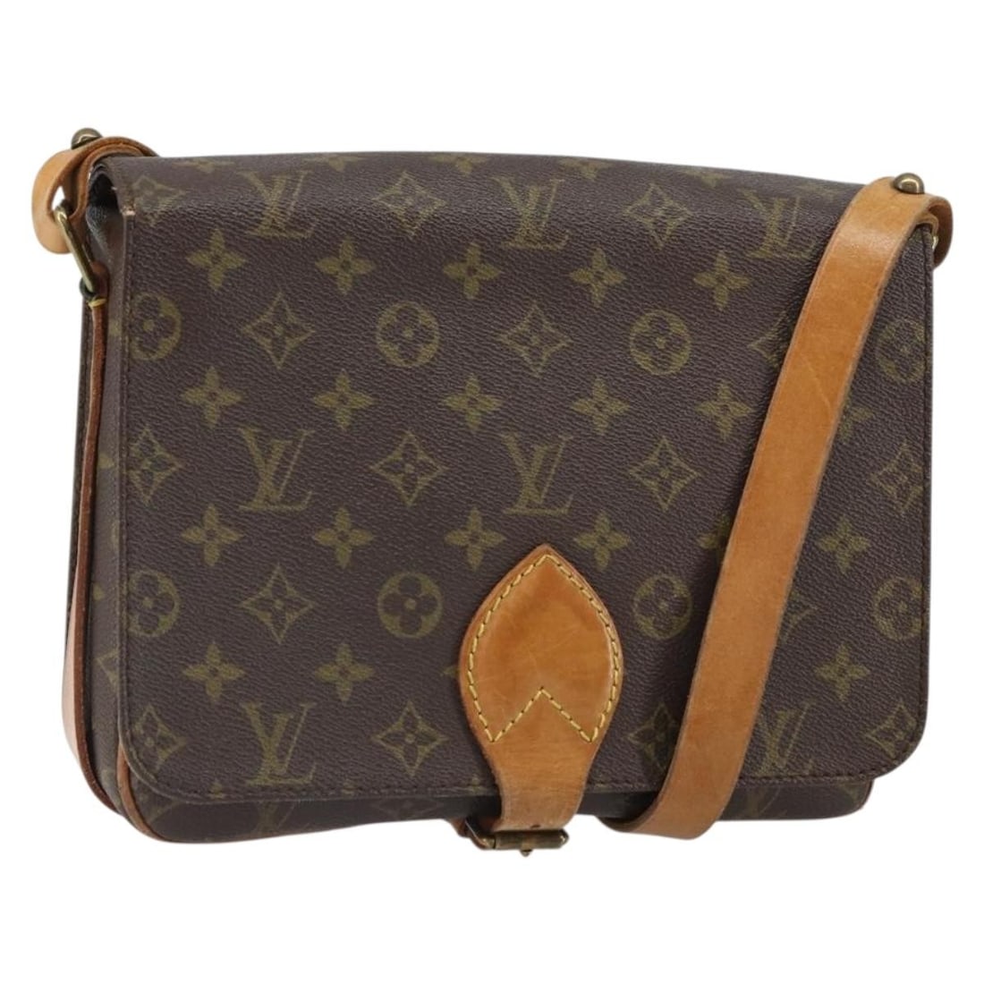 Monogram Canvas Cartouchiere GM Shoulder Bag M51252 by Louis Vuitton: Monogram Canvas Cartouchiere GM Shoulder Bag M51252 by Louis Vuitton This is a Louis Vuitton Monogram Cartouchiere GM shoulder bag, model M51252. Crafted from signature Monogram Canvas, this bag featu