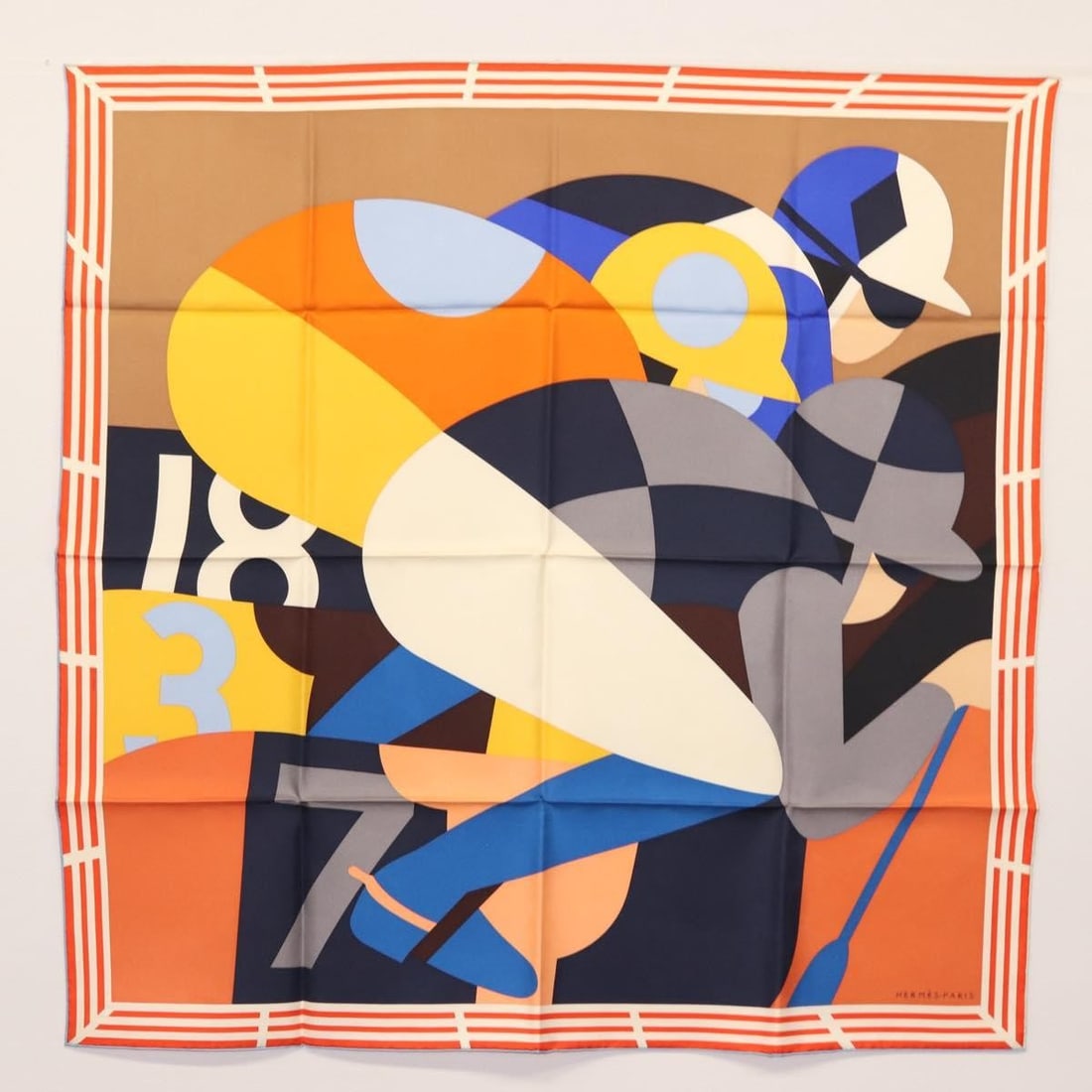 HERMES Carre 90 Silk Scarf Orange France Authentic 145562 (1 of 16)