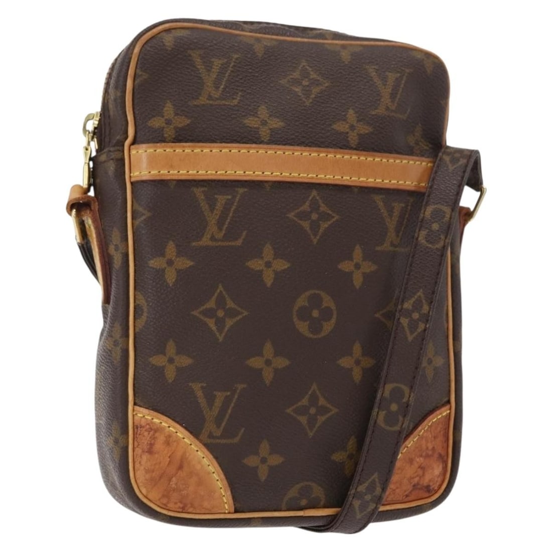 LOUIS VUITTON Monogram Danube Shoulder Bag M45266 Auth France: LOUIS VUITTON Monogram Danube Shoulder Bag M45266 Auth France Introducing the Louis Vuitton Monogram Danube Shoulder Bag, a stylish accessory crafted from luxurious Monogram Canvas. This elegant shoul