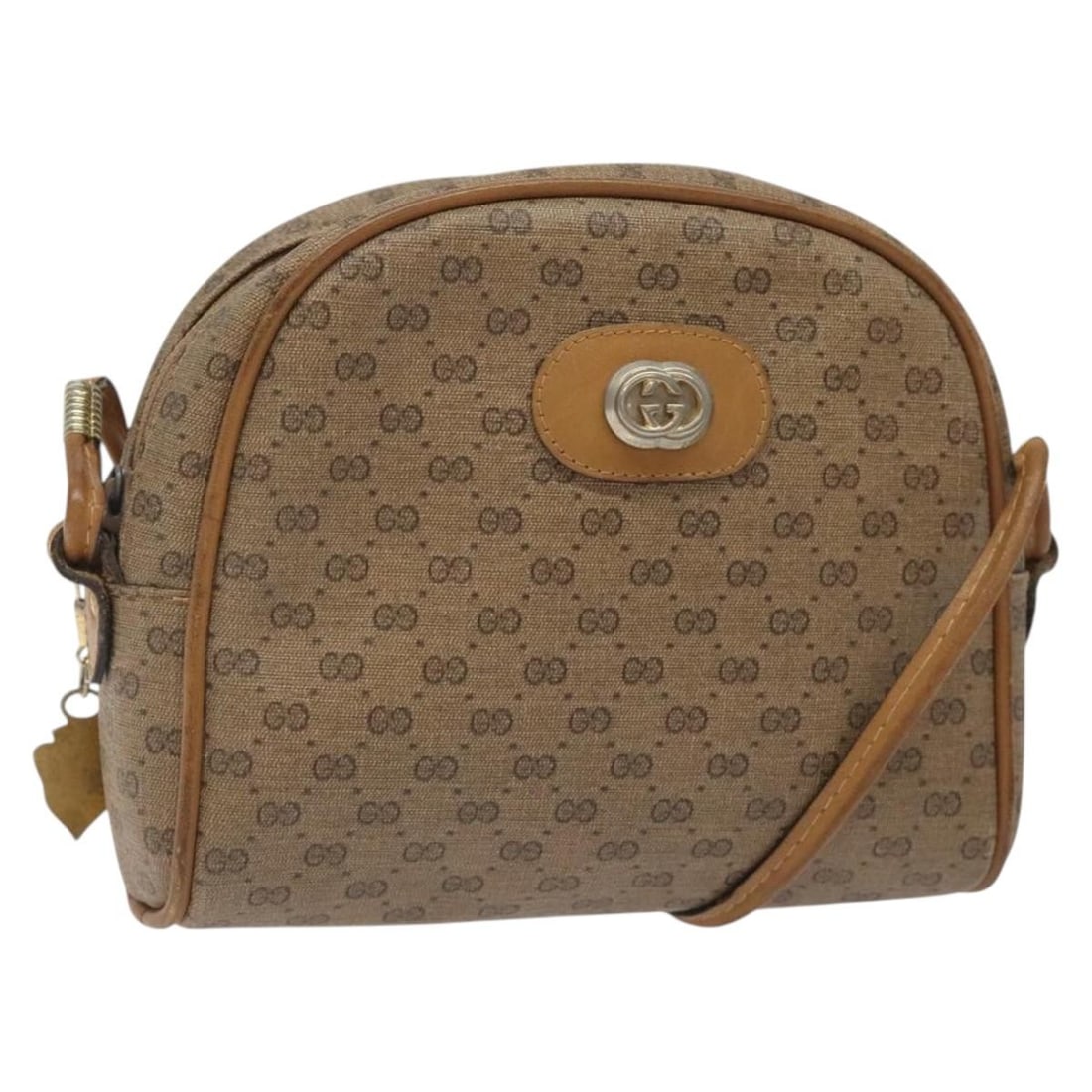 GUCCI Micro GG Supreme Beige PVC Shoulder Bag 18.5in Strap Drop Italy: GUCCI Micro GG Supreme Beige PVC Shoulder Bag 18.5in Strap Drop Italy This GUCCI Micro GG Supreme Shoulder Bag is a stylish accessory crafted from durable PVC leather with a chic beige exterior. Desig