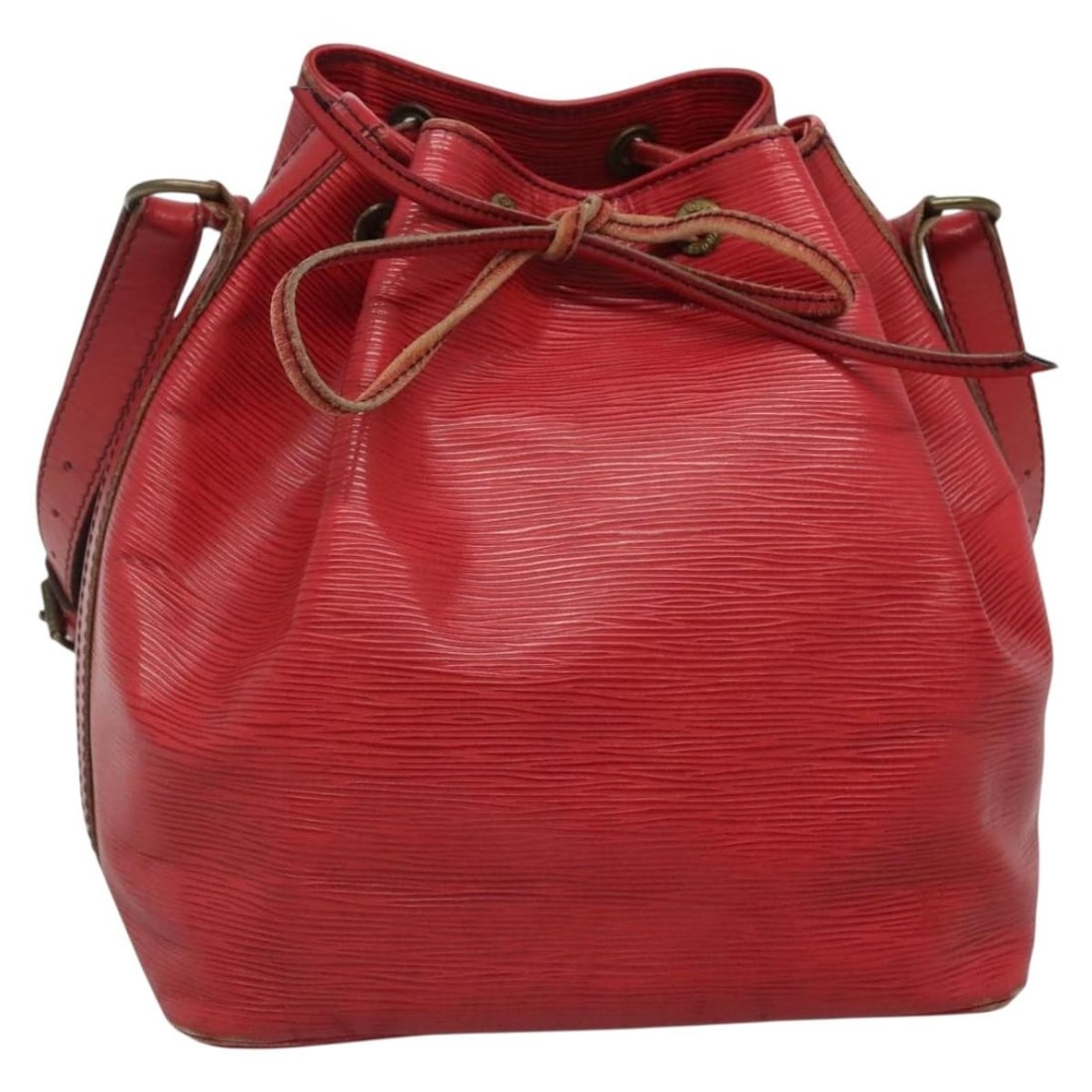 Louis Vuitton Epi Petit Noe Red Shoulder Bag M44107 Made in France: Louis Vuitton Epi Petit Noe Red Shoulder Bag M44107 Made in France This authentic Louis Vuitton Epi Petit Noe Shoulder Bag in striking red is a stylish and practical accessory. Crafted from durable Ep
