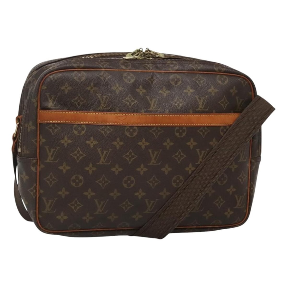 Louis Vuitton Monogram Canvas Reporter GM Shoulder Bag M45252 France: Louis Vuitton Monogram Canvas Reporter GM Shoulder Bag M45252 France This is a Louis Vuitton Monogram Reporter GM shoulder bag, model M45252. Crafted from signature monogram canvas with a monogram col