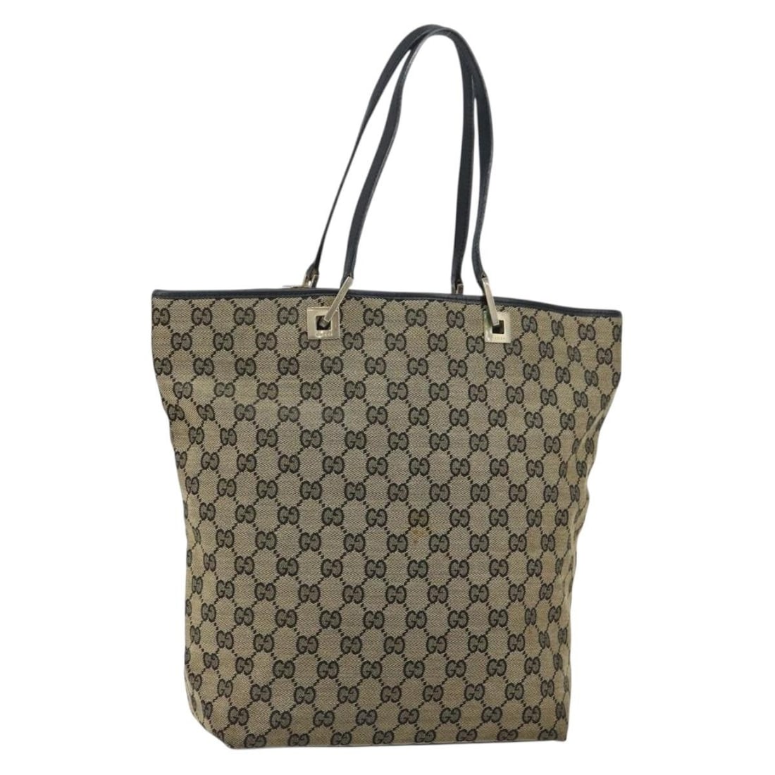 GUCCI GG Canvas Navy Gold Tote Bag Italy 002 1098 3444 Auth: GUCCI GG Canvas Navy Gold Tote Bag Italy 002 1098 3444 Auth Introducing the GUCCI GG Canvas Tote Bag, a stylish and functional accessory crafted in Italy. This tote features a classic GG canvas exteri