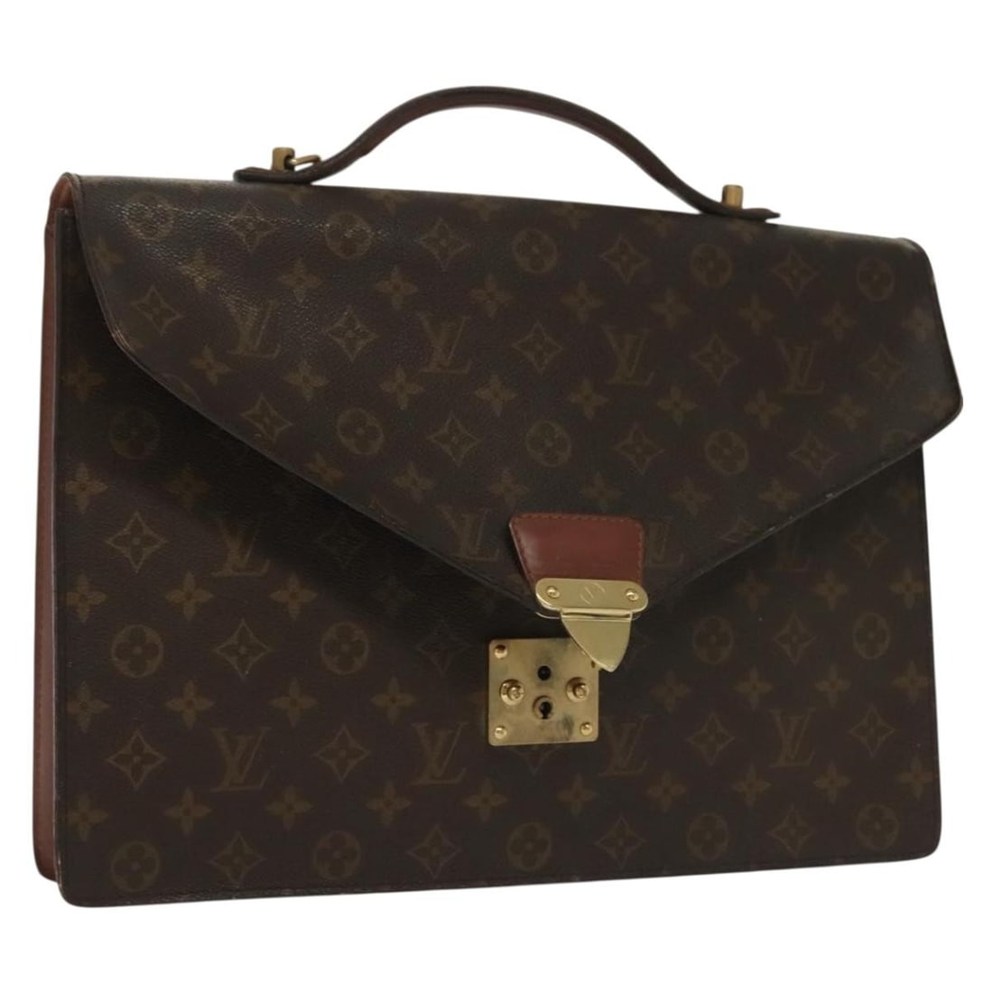 LOUIS VUITTON Monogram Porte Documents Bandouliere Bag M53338 Authentic France: LOUIS VUITTON Monogram Porte Documents Bandouliere Bag M53338 Authentic France This LOUIS VUITTON Monogram Porte Documents Bandouliere Bag (M53338) is crafted from durable Monogram Canvas and features