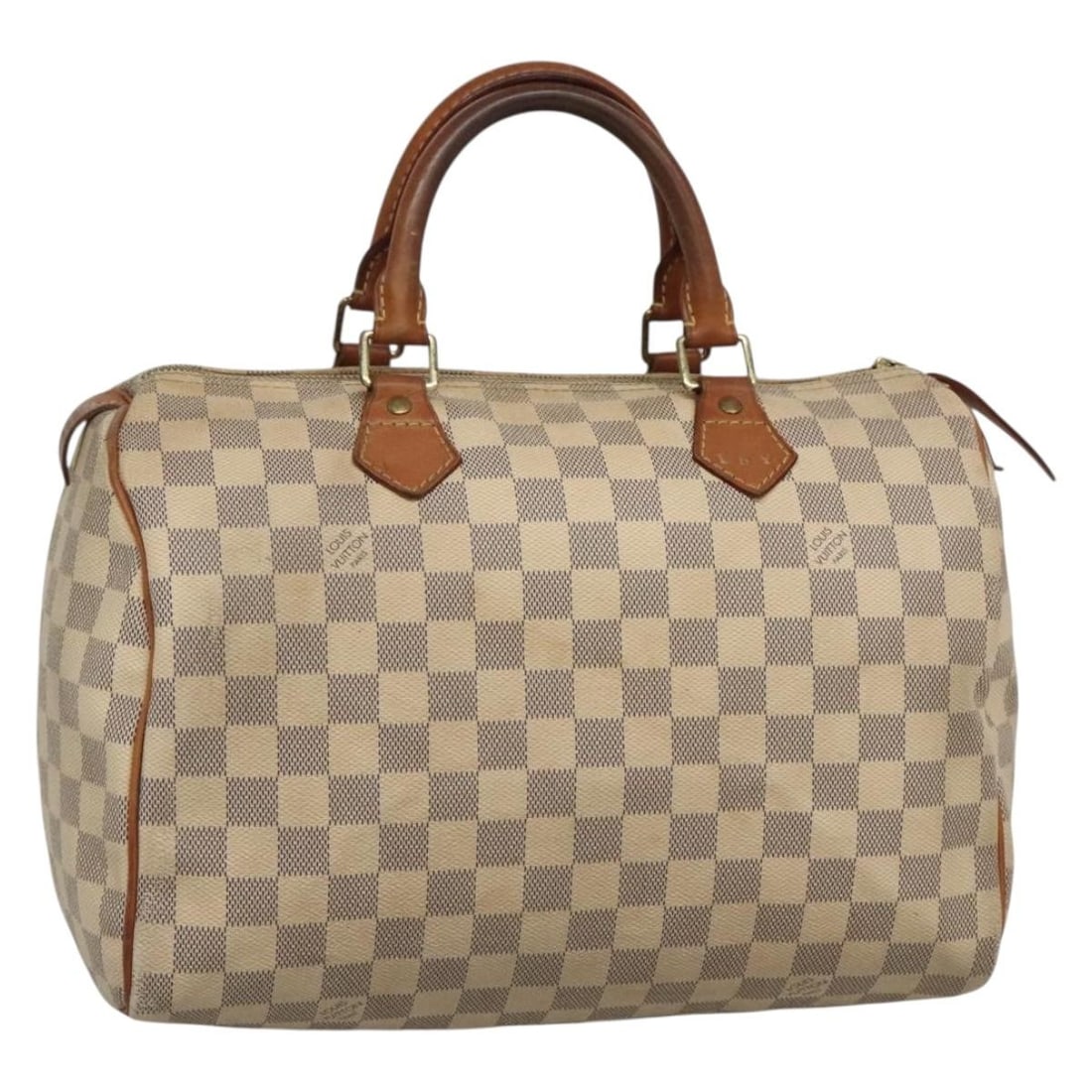 Louis Vuitton Speedy 30 Damier Azur Canvas Handbag N41533 France: Louis Vuitton Speedy 30 Damier Azur Canvas Handbag N41533 France This is a Louis Vuitton Damier Azur Speedy 30 handbag crafted from Damier Azur canvas. The bag features a spacious interior and classic