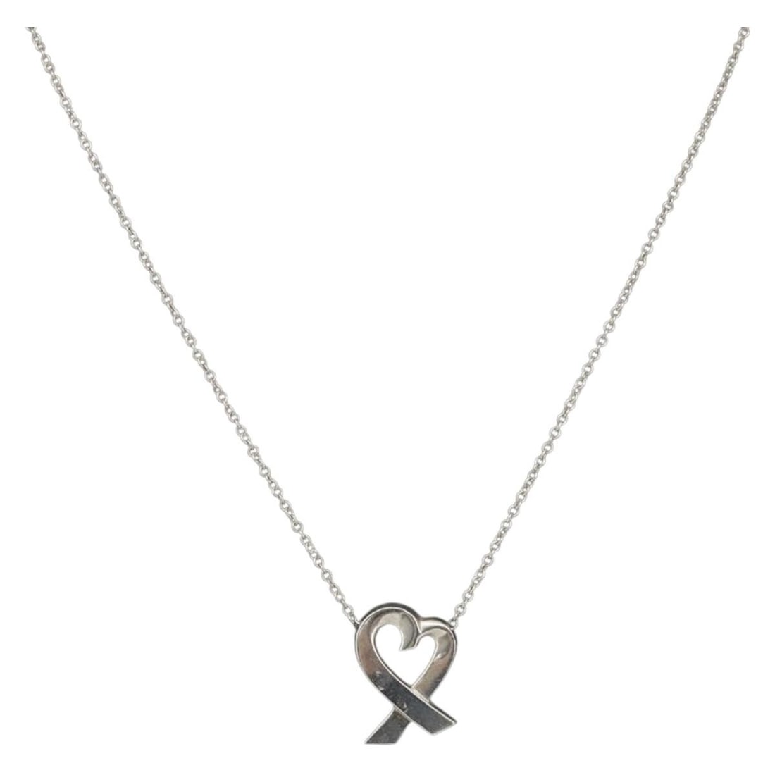 TIFFANY&Co. Authentic Loving Heart Necklace in Ag925 Silver: TIFFANY&Co. Authentic Loving Heart Necklace in Ag925 Silver This stunning Tiffany & Co. Loving Heart Necklace is crafted from high-quality Ag925 silver, showcasing the brand's exquisite craftsmanship.