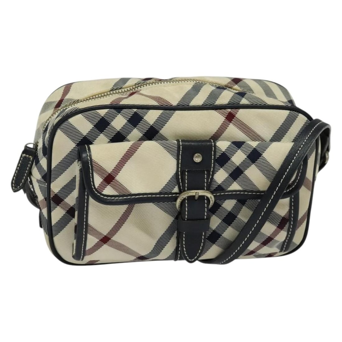 Burberry Nova Check Beige Silver Canvas Shoulder Bag Auth Japan: Burberry Nova Check Beige Silver Canvas Shoulder Bag Auth Japan This BURBERRY shoulder bag is crafted from durable canvas, featuring a stylish beige and silver color combination. With dimensions of ap