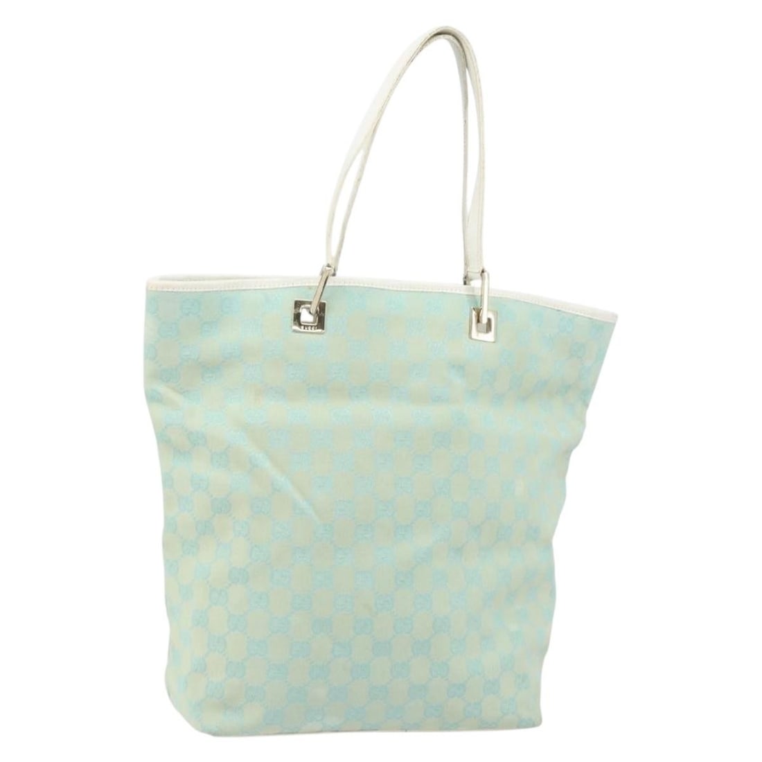 Gucci Peppermint Gold Canvas Tote with GG Monogram 002 1098 3444: Gucci Peppermint Gold Canvas Tote with GG Monogram 002 1098 3444 This Gucci GG Canvas tote bag features a peppermint and gold color scheme with GG canvas material. The bag is crafted in Italy and incl