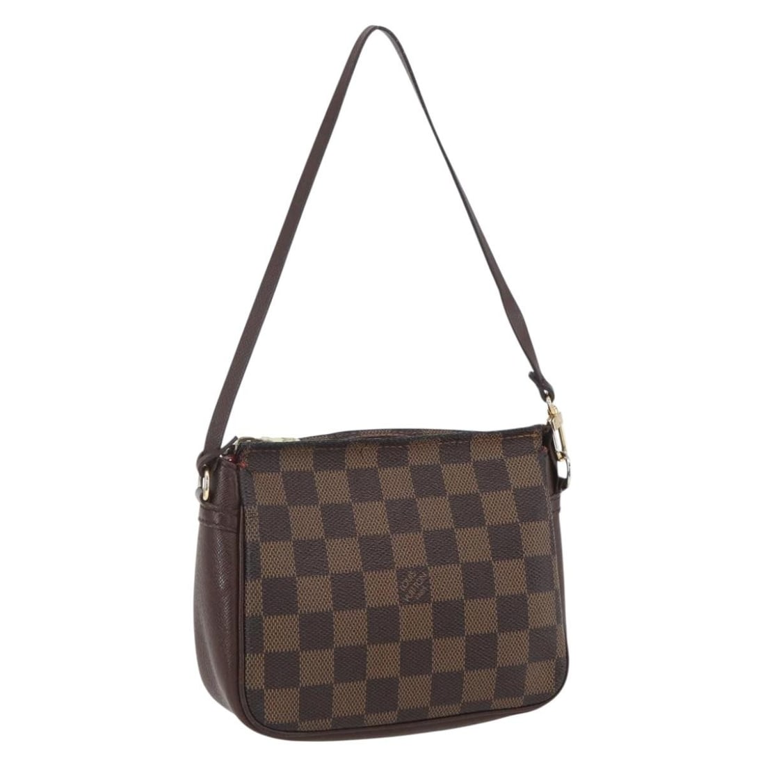 LOUIS VUITTON Damier Ebene Makeup Pouch N51982 Authentic France: LOUIS VUITTON Damier Ebene Makeup Pouch N51982 Authentic France This authentic LOUIS VUITTON Damier Ebene makeup pouch is a stylish and functional accessory, perfect for organizing your beauty essenti