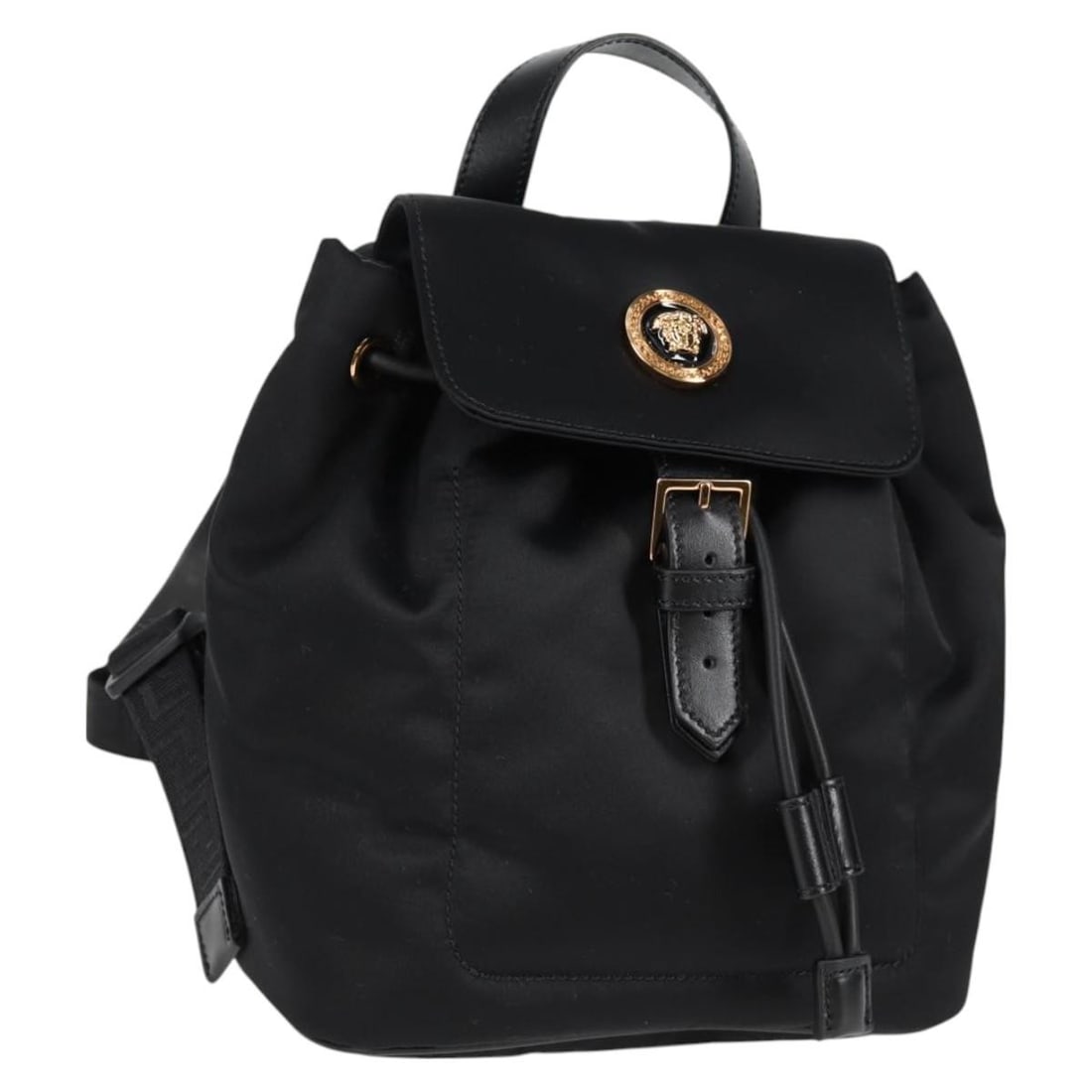 VERSACE Nylon Backpack Black Gold Authentic Made in Italy (1 of 18)